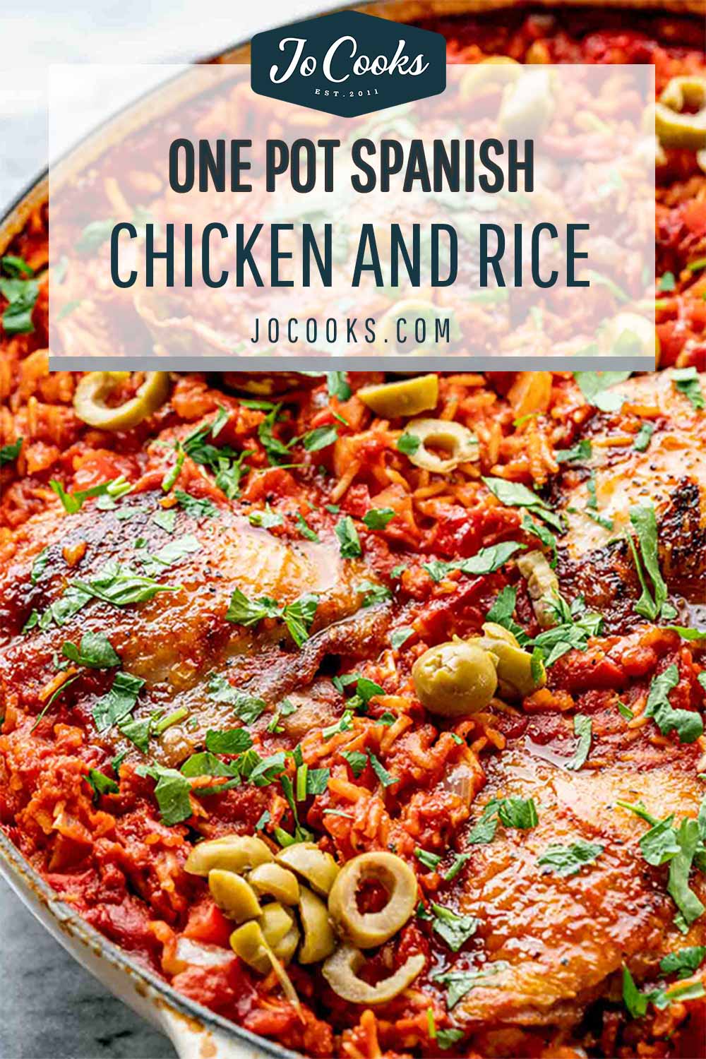 pin for one pot spanish chicken and rice.