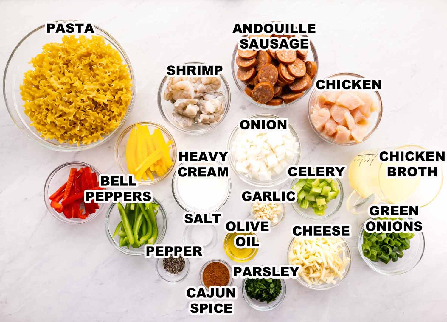 ingredients needed to make pastalaya.