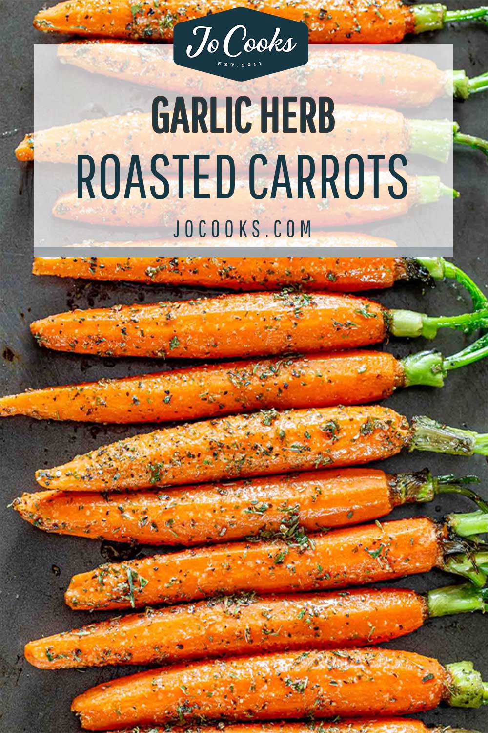 pin for garlic herb roasted carrots.