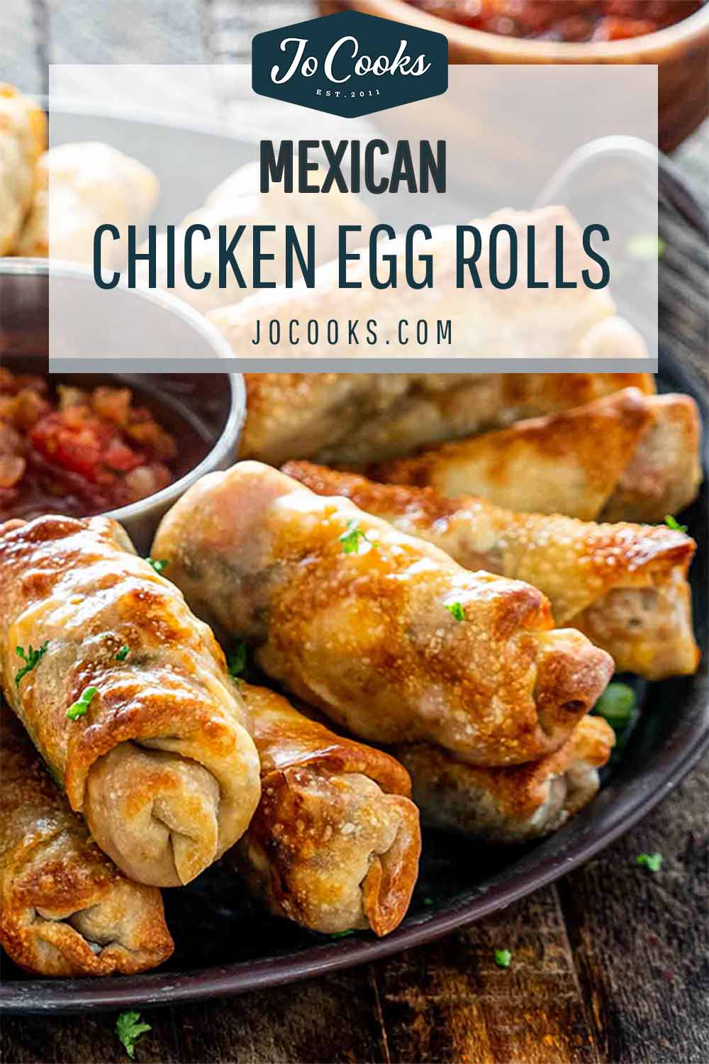 pin for mexican chicken egg rolls.