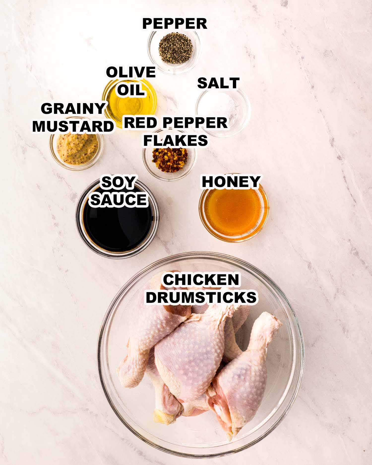 ingredients needed to make honey mustard chicken.