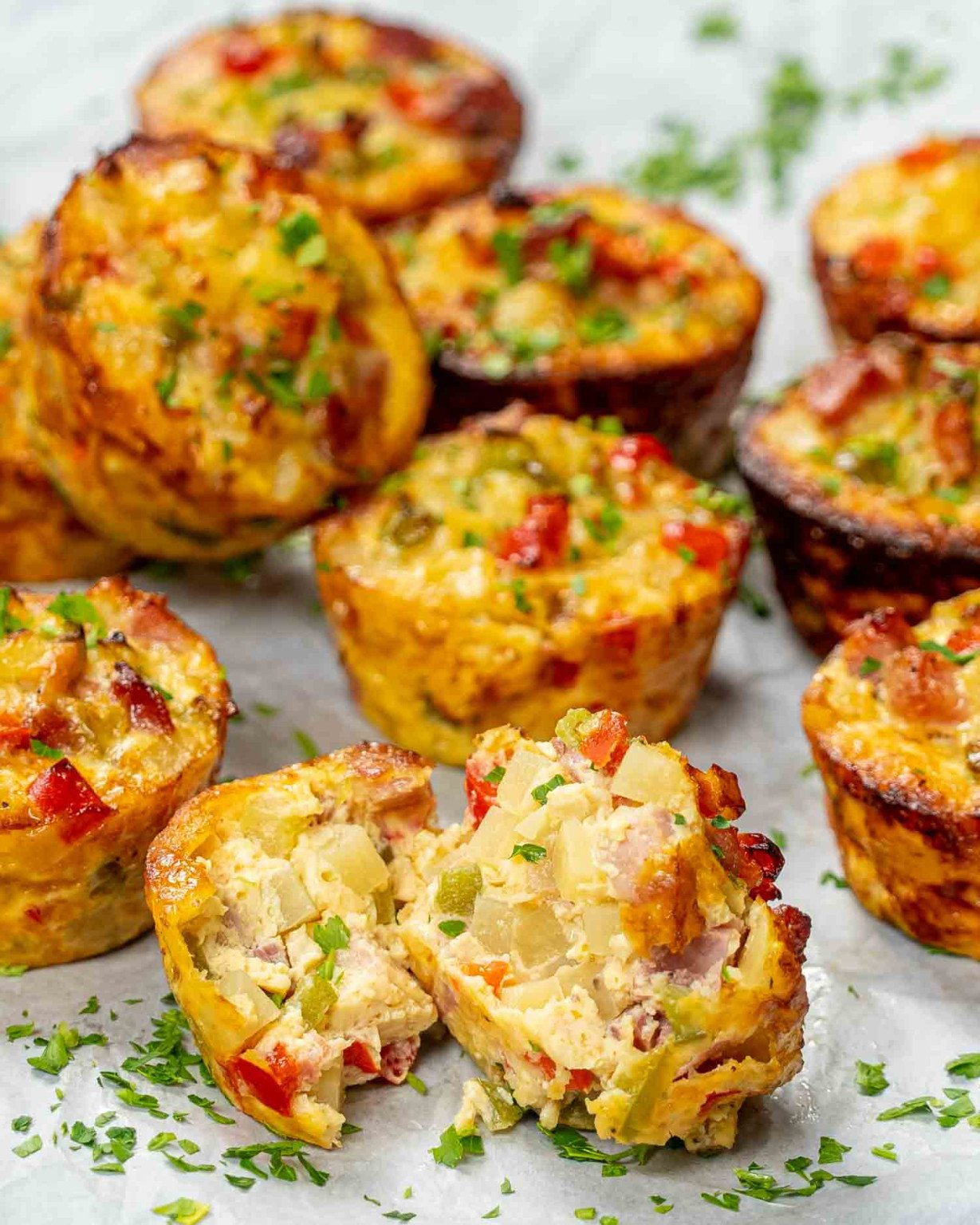 Leftover Ham and Cheese Breakfast Muffins - Jo Cooks