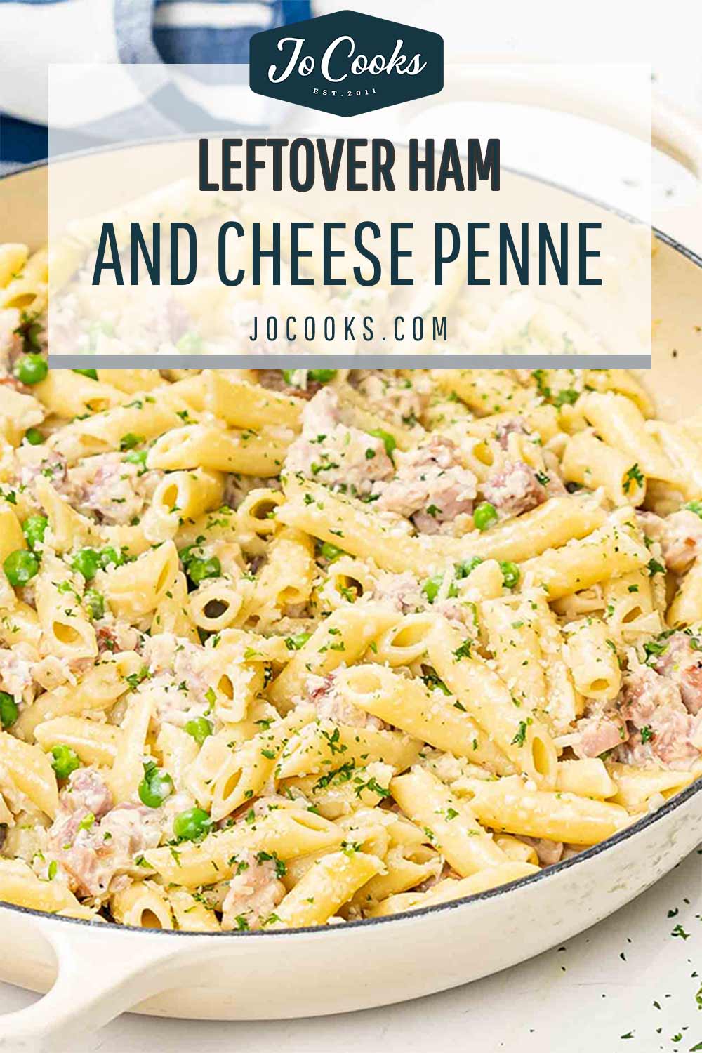 pin for leftover ham and cheese penne.