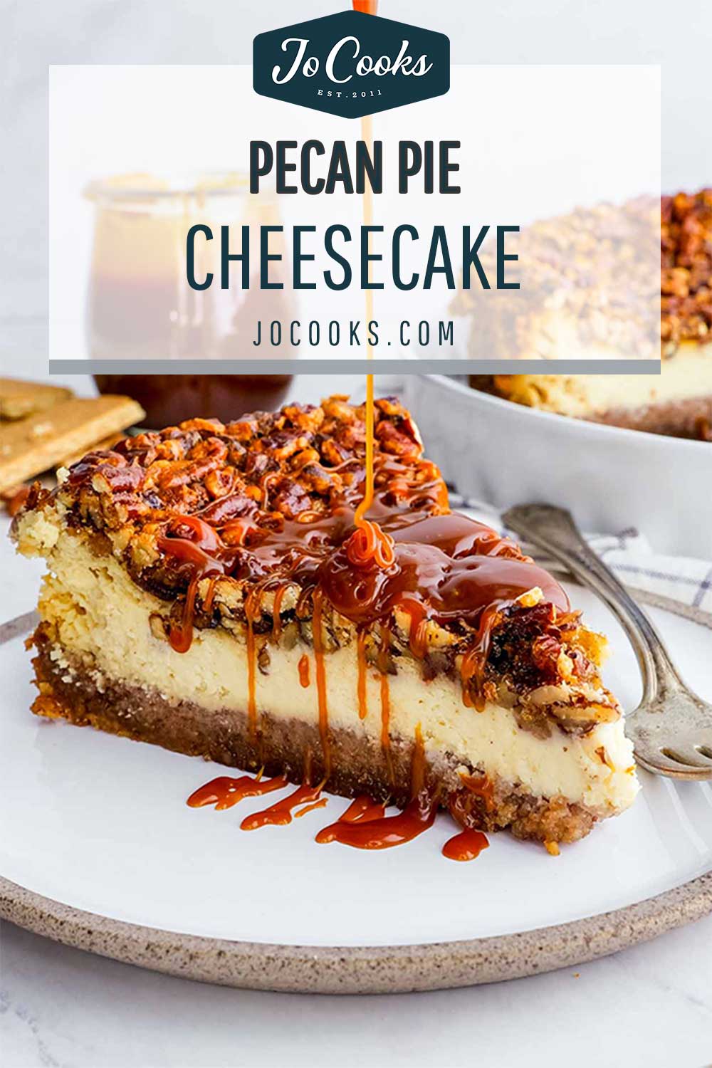 pin for pecan pie cheesecake.