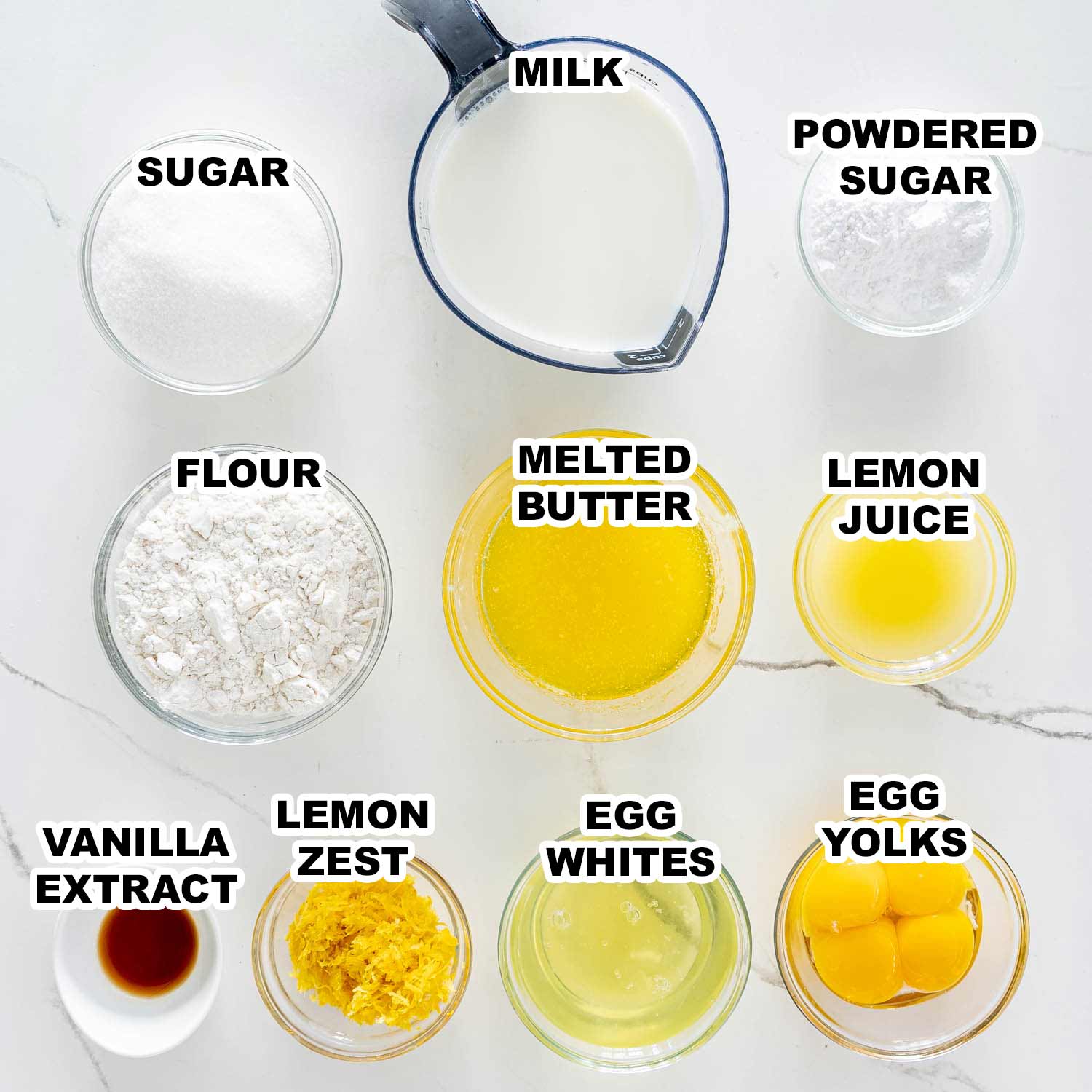 ingredients needed to make lemon magic cake.