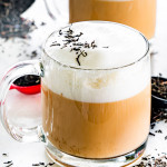 two cups with london fog surrounded by loose leaf earl grey tea