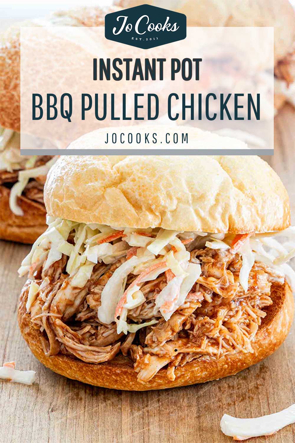 pin for instant pot bbq pulled chicken.