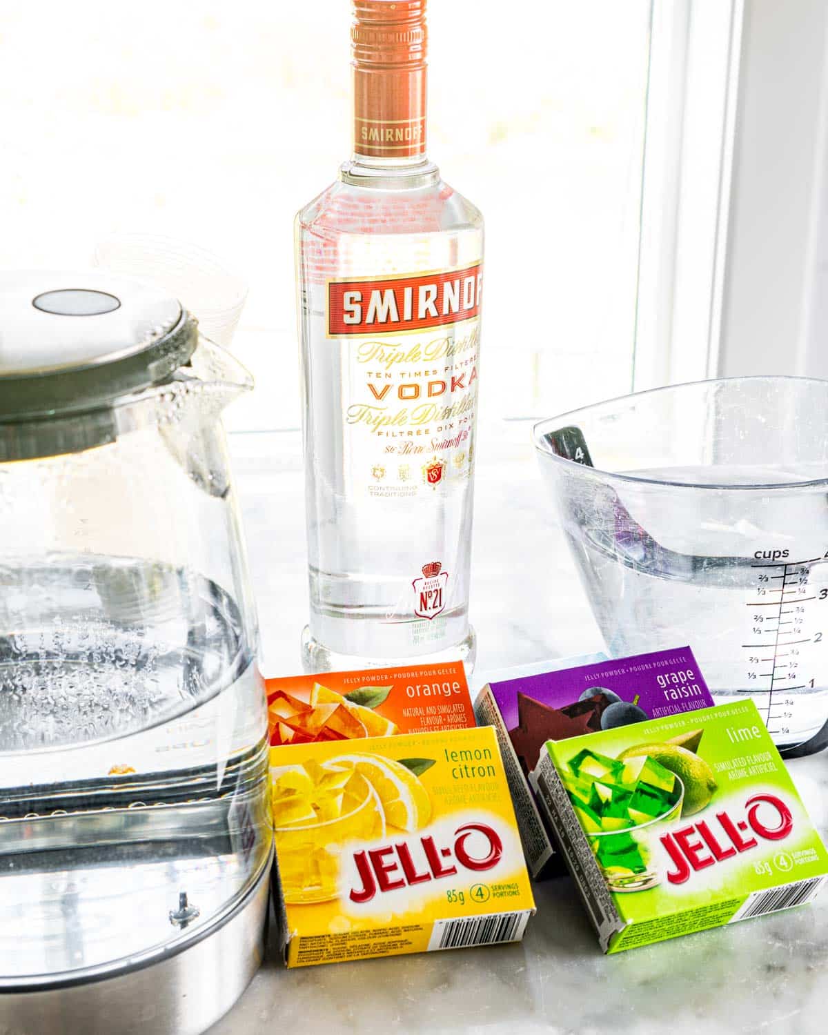 ingredients needed to make jello shots