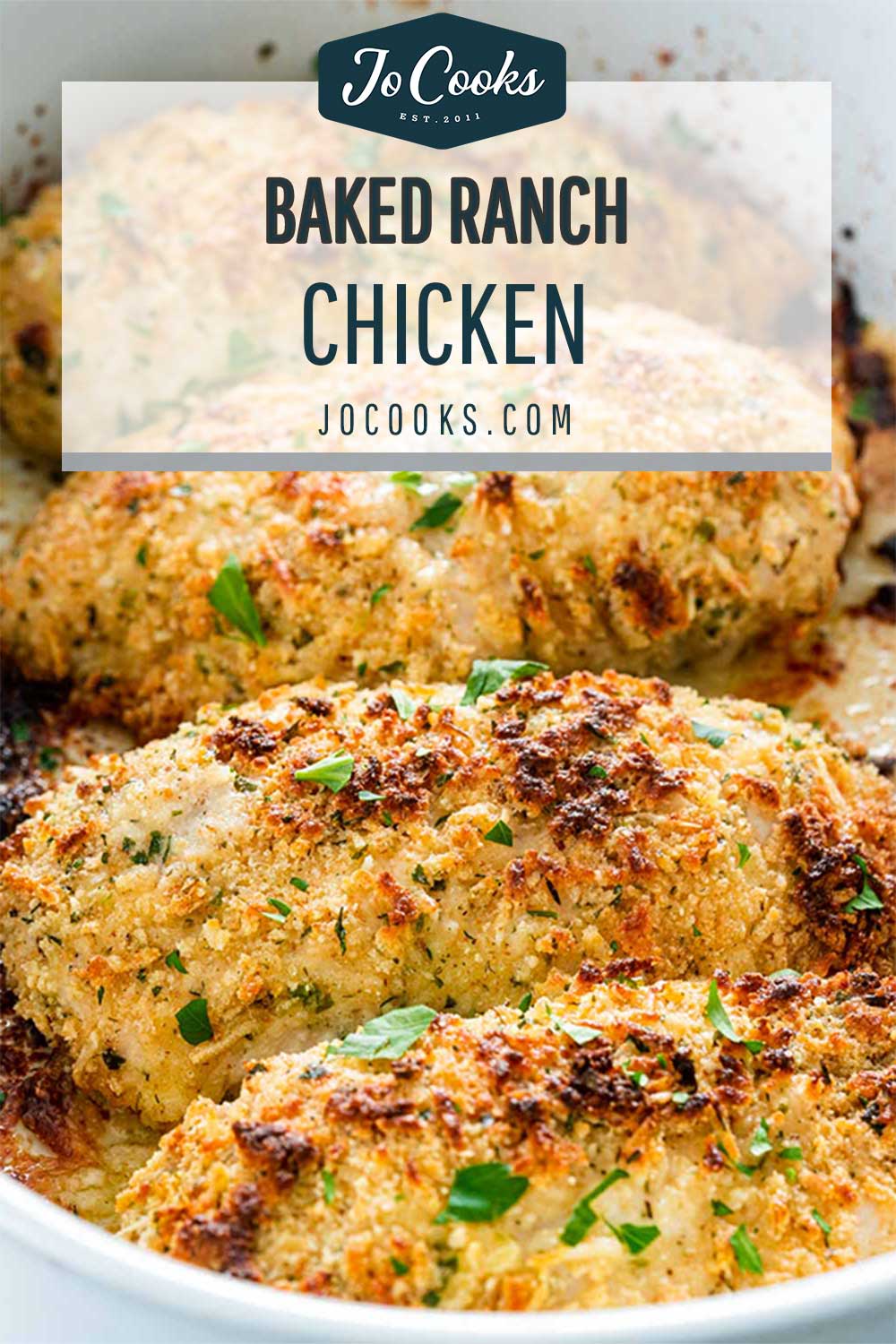 pin for baked ranch chicken.