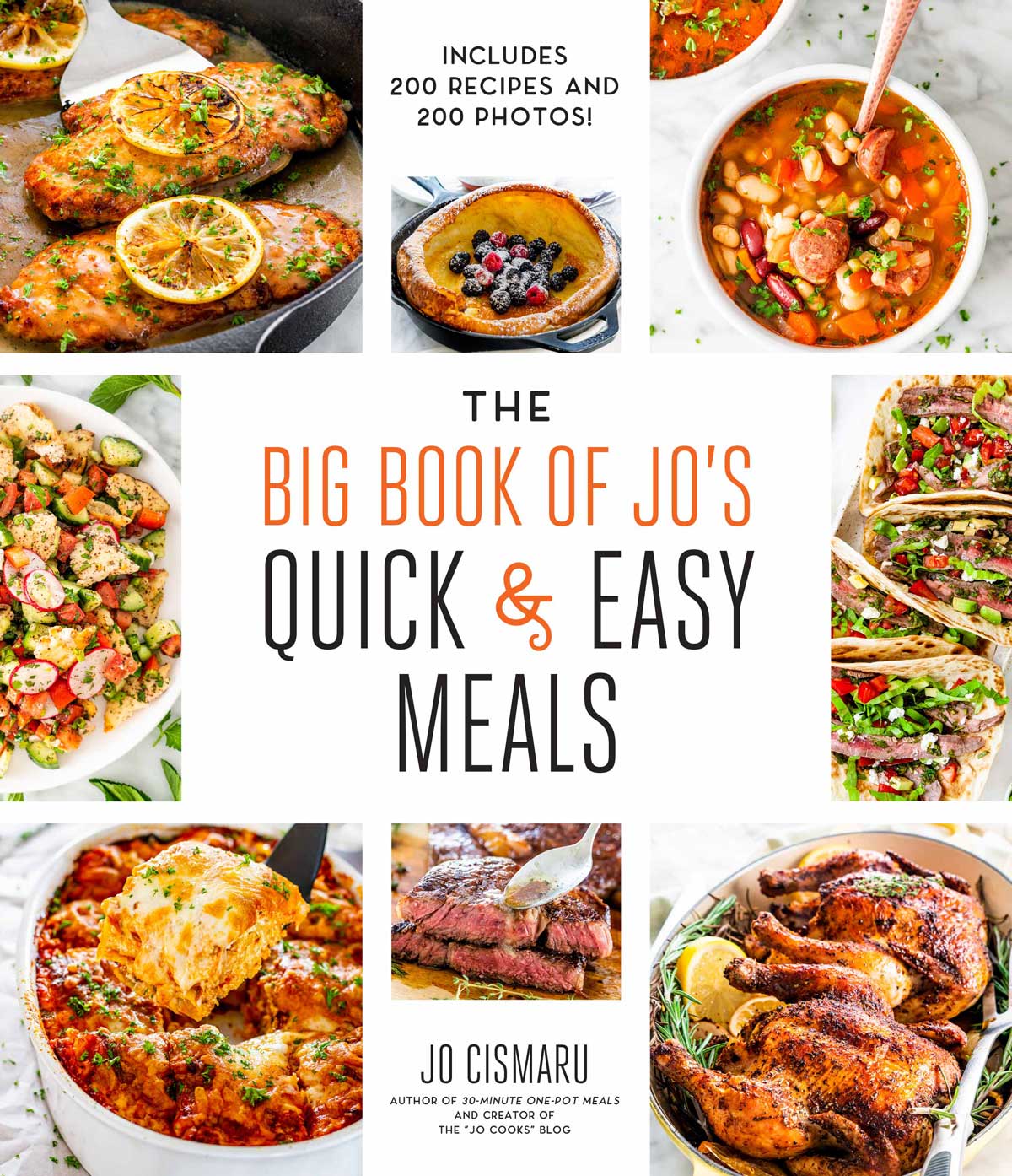 cover for the big book of jo's quick and easy meals.
