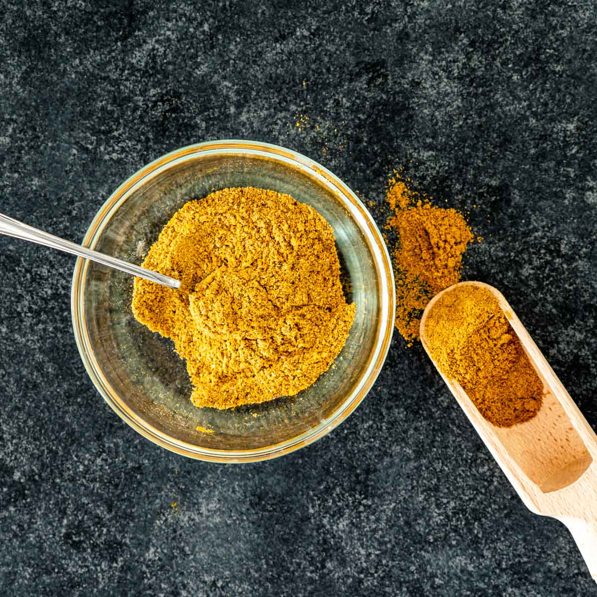 curry powder freshly made in a bowl.
