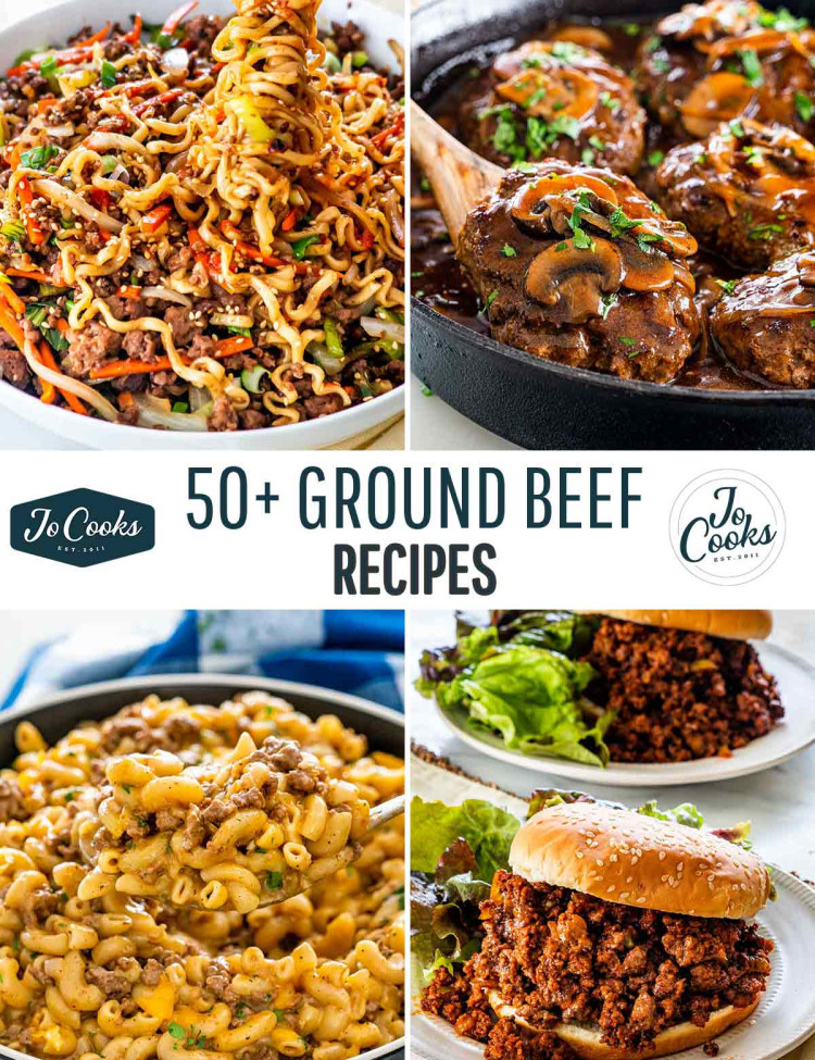 collage for ground beef recipes.