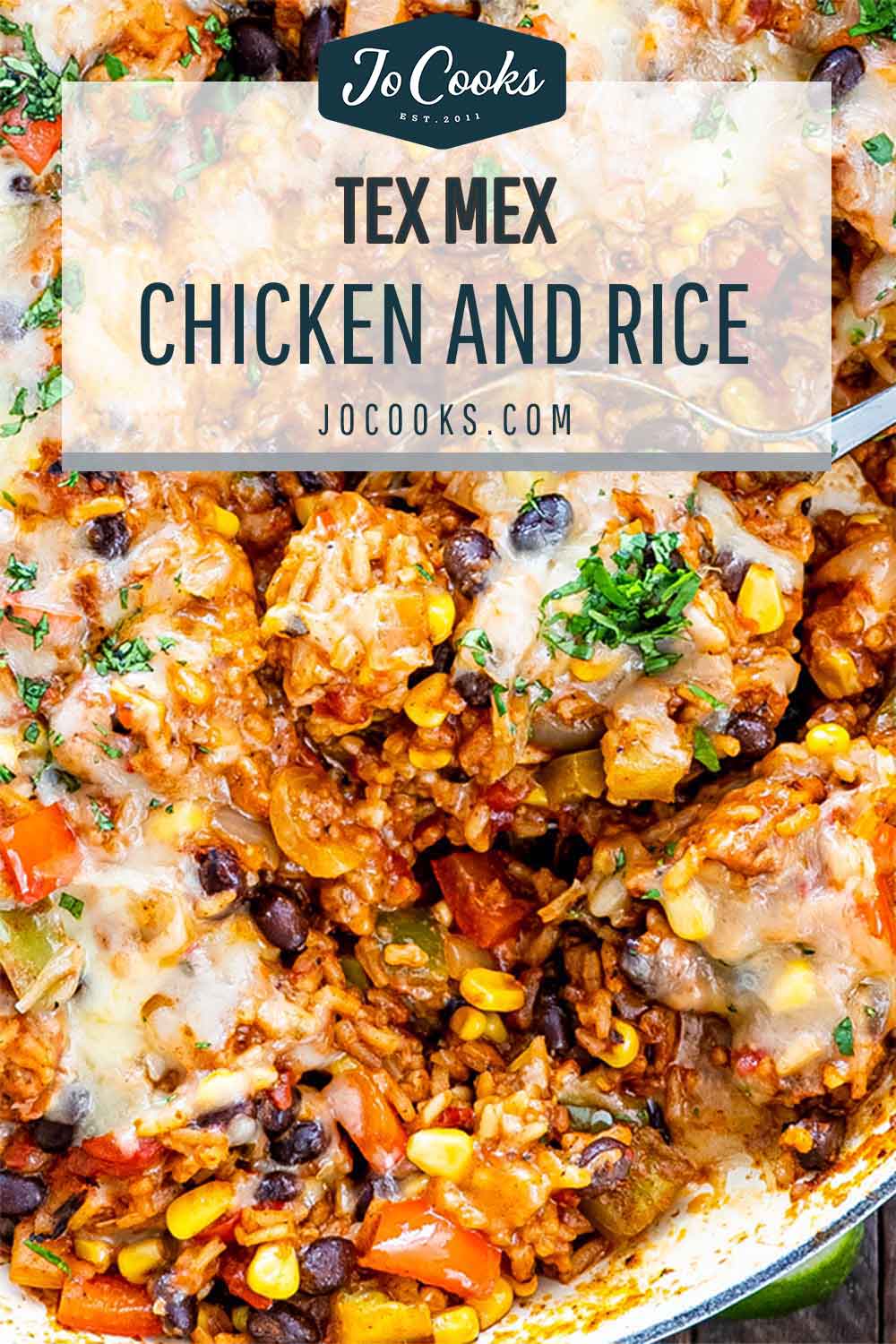 pin for tex mex chicken and rice.