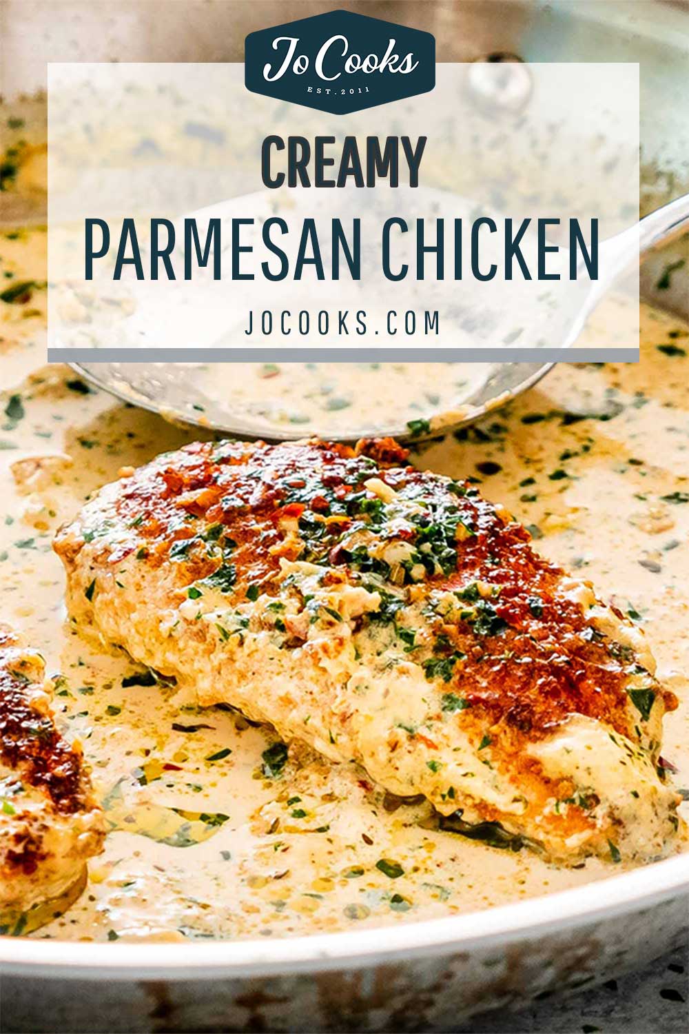 pin for creamy parmesan chicken.