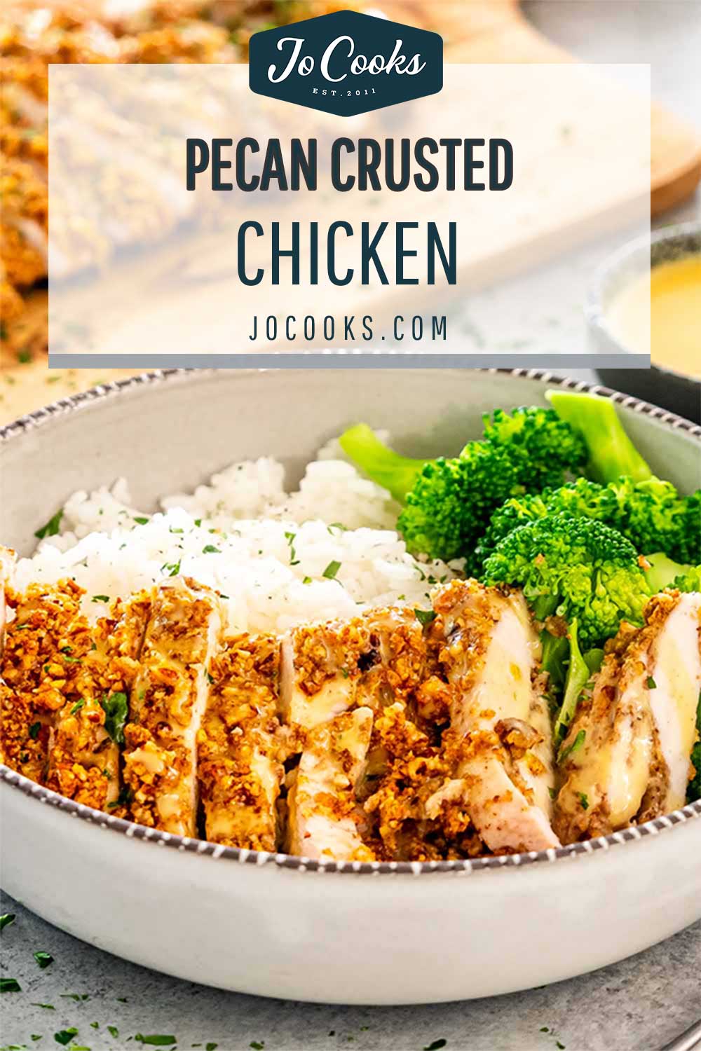 pin for pecan crusted chicken.