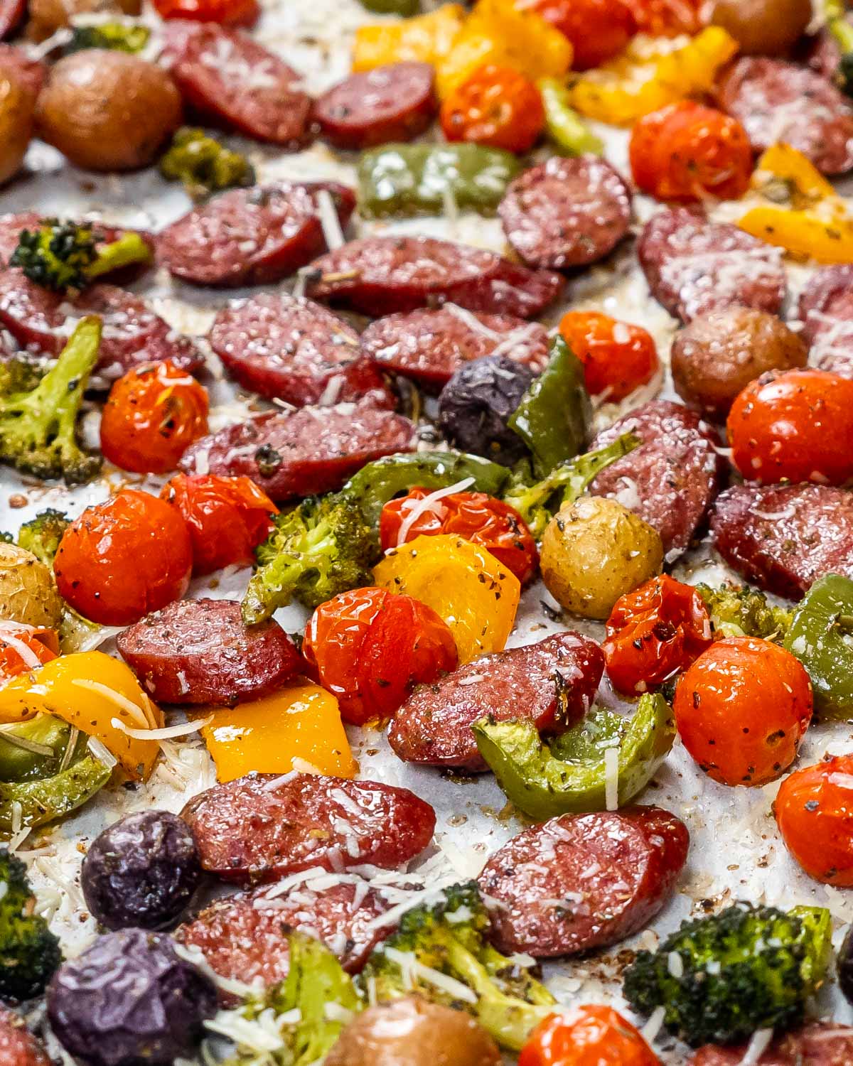 Air Fryer Smoked Sausage with Vegetables