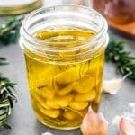 garlic confit in a jar.