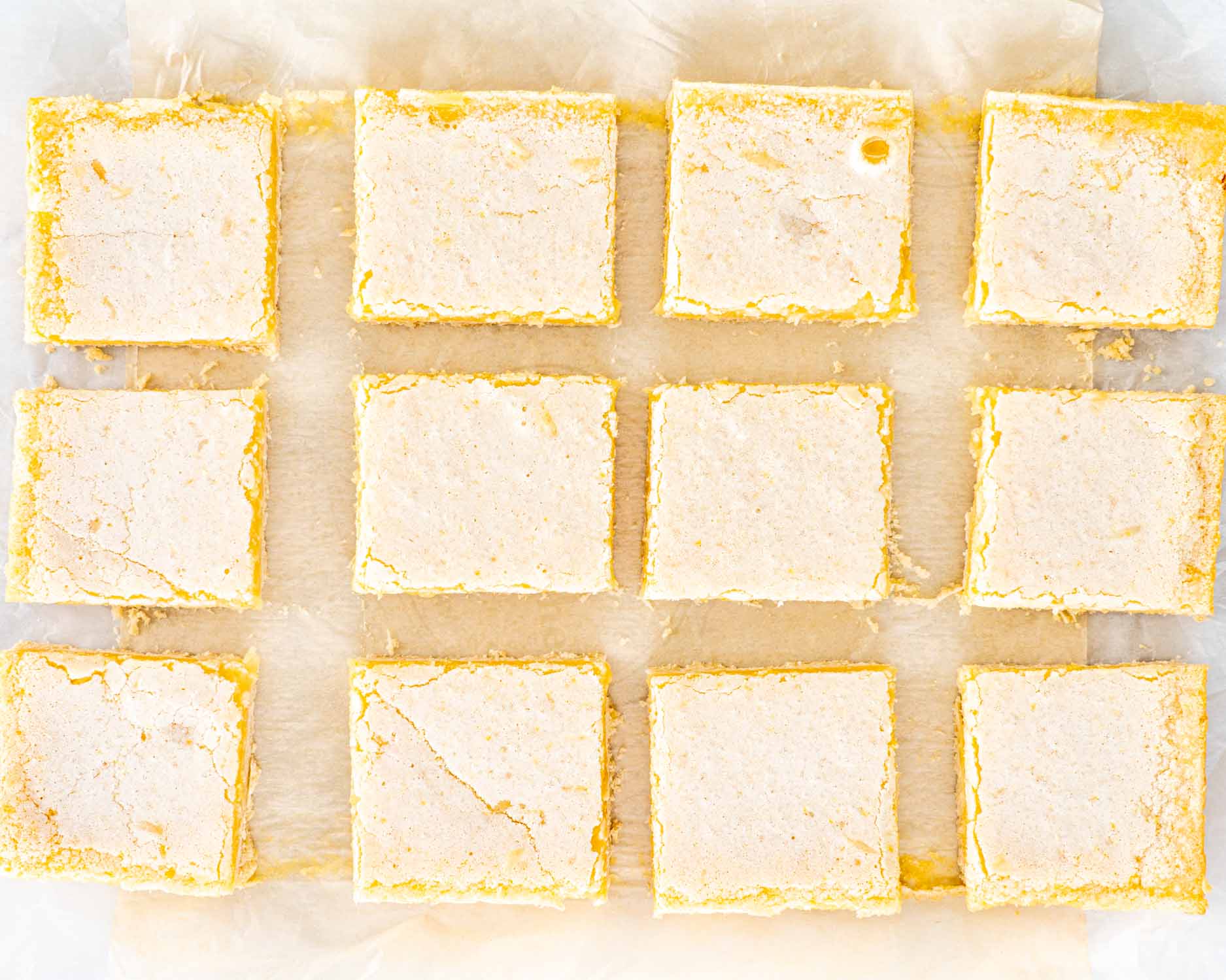 process shots showing how to make lemon bars.