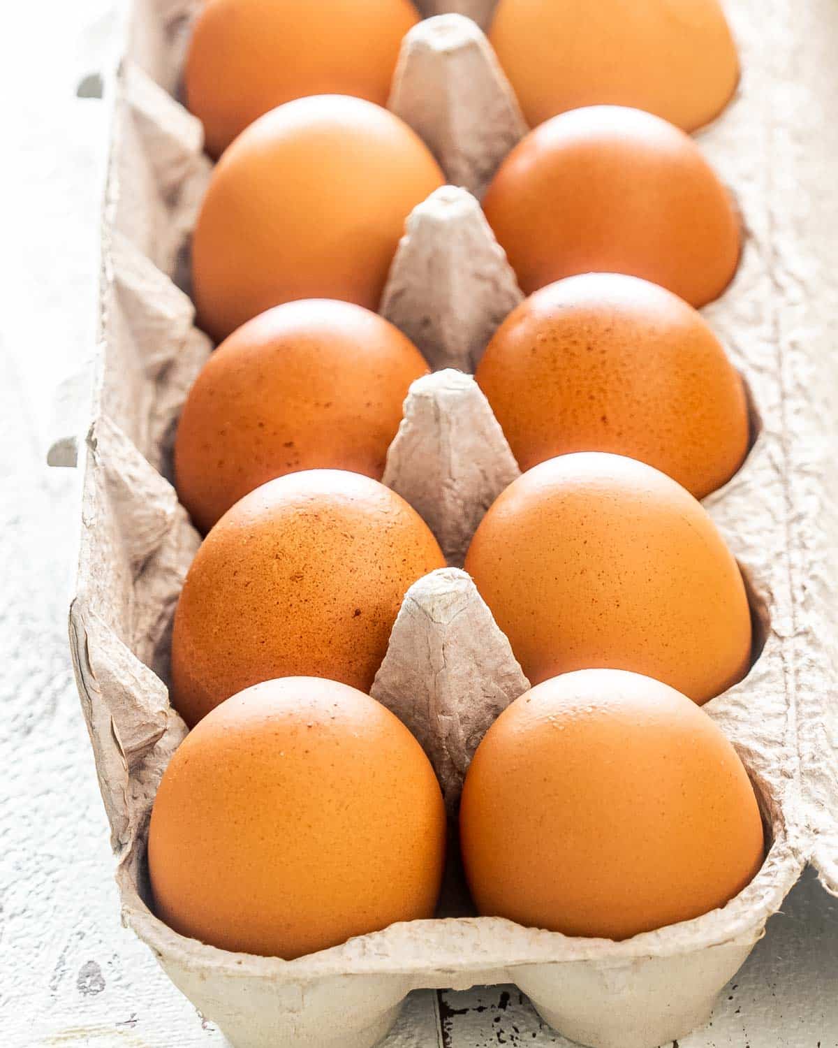 eggs in a carton.