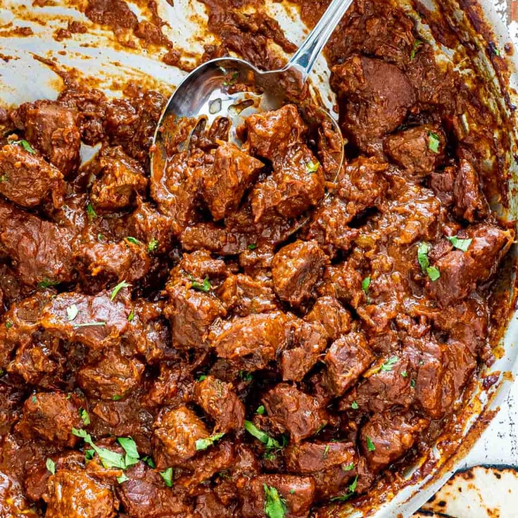 just made carne guisada in a stainless steel skillet.