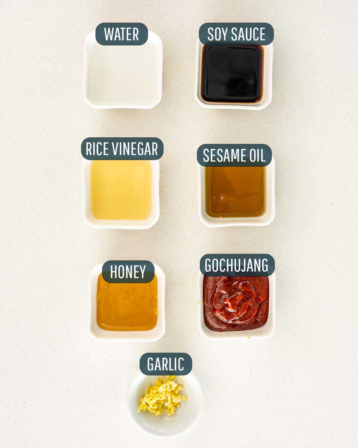 ingredients needed to make sauce for bibimbap.