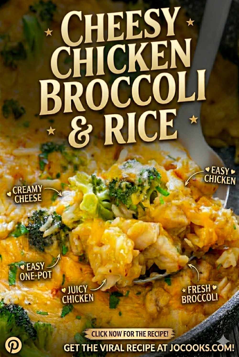 pin for cheesy chicken broccoli and rice.