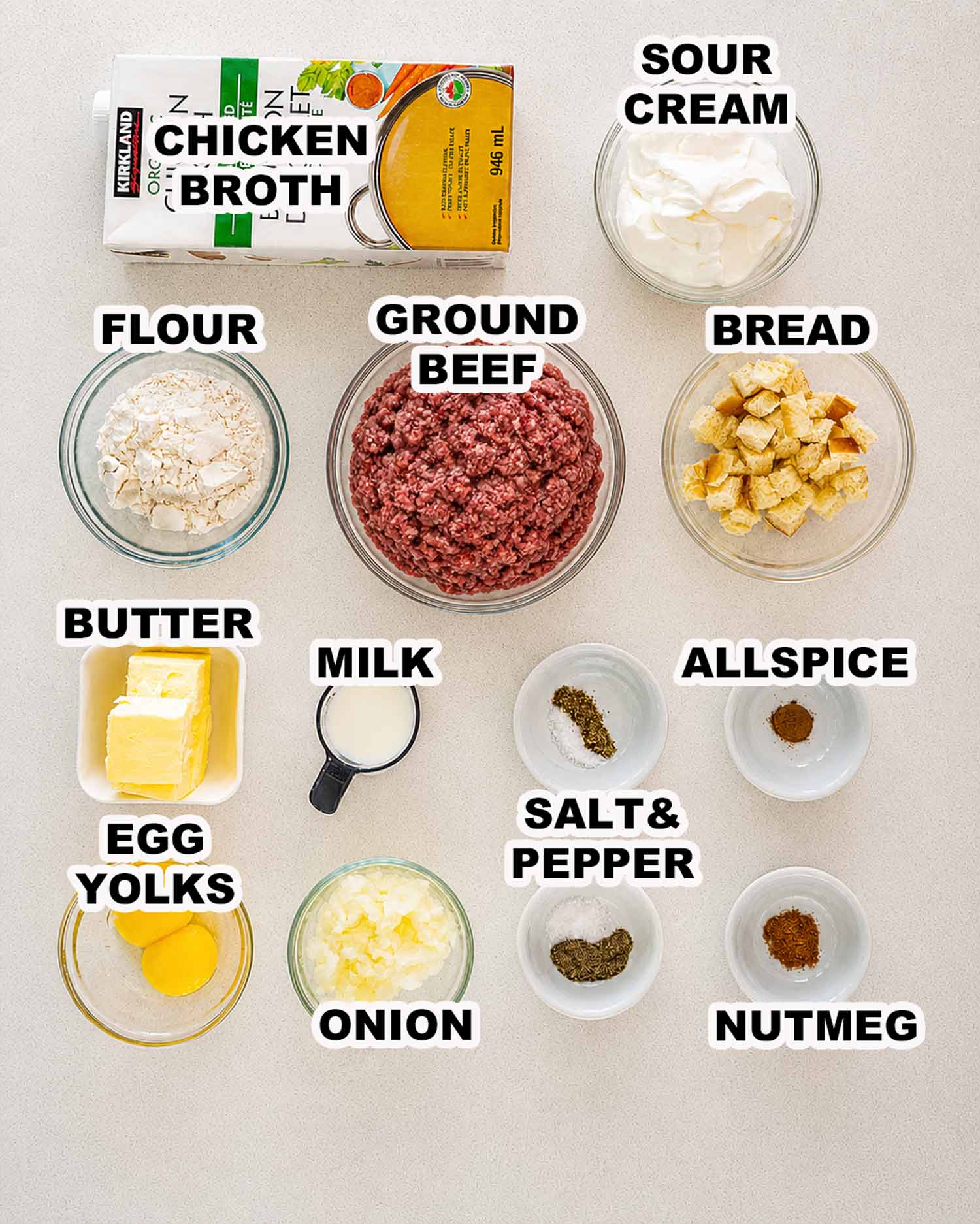 ingredients needed to make swedish meatballs.