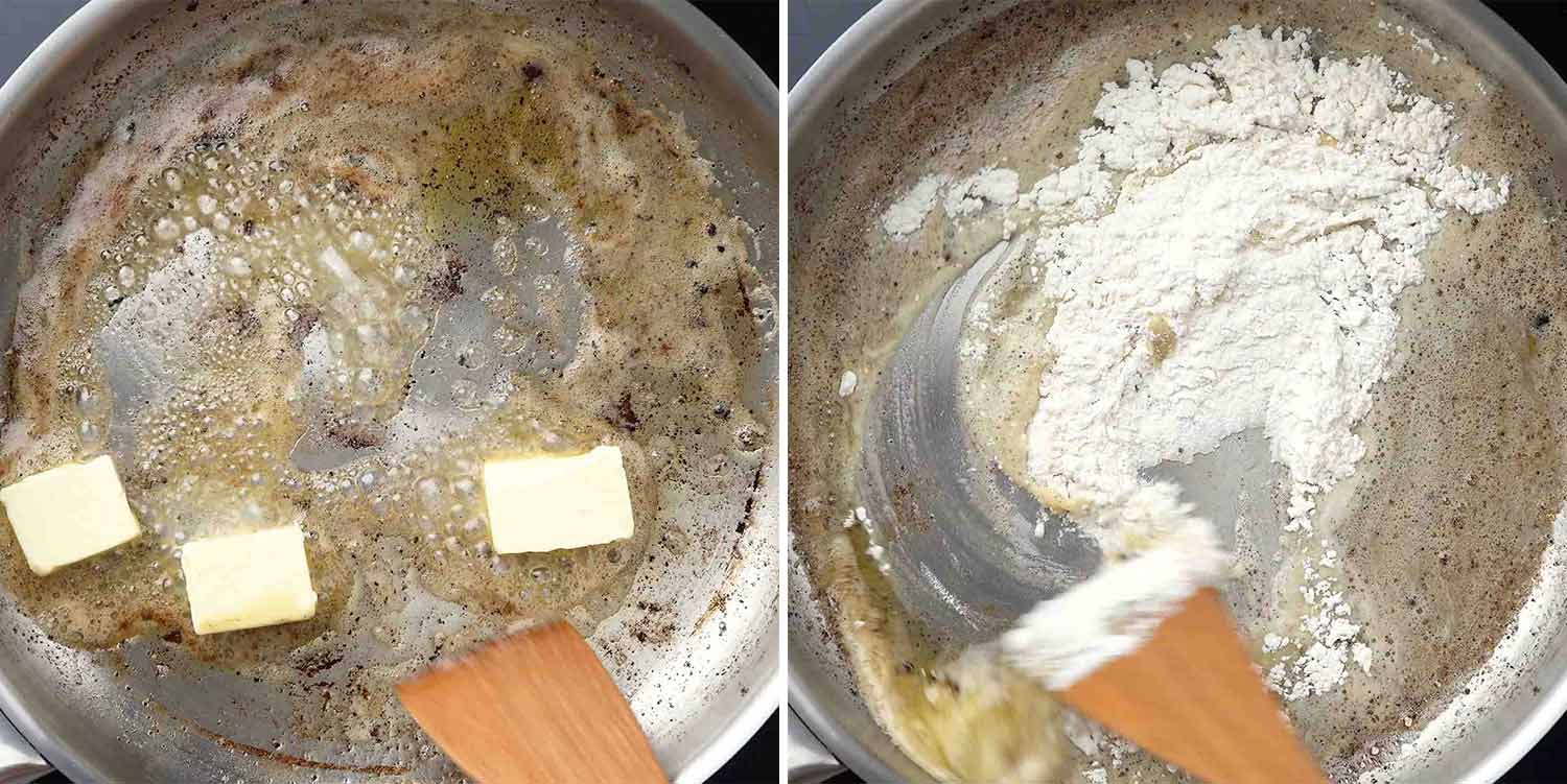 process shots showing how to make swedish meatballs.