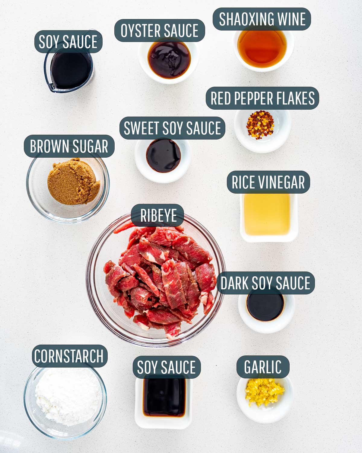 ingredients needed to make crispy sticky beef.