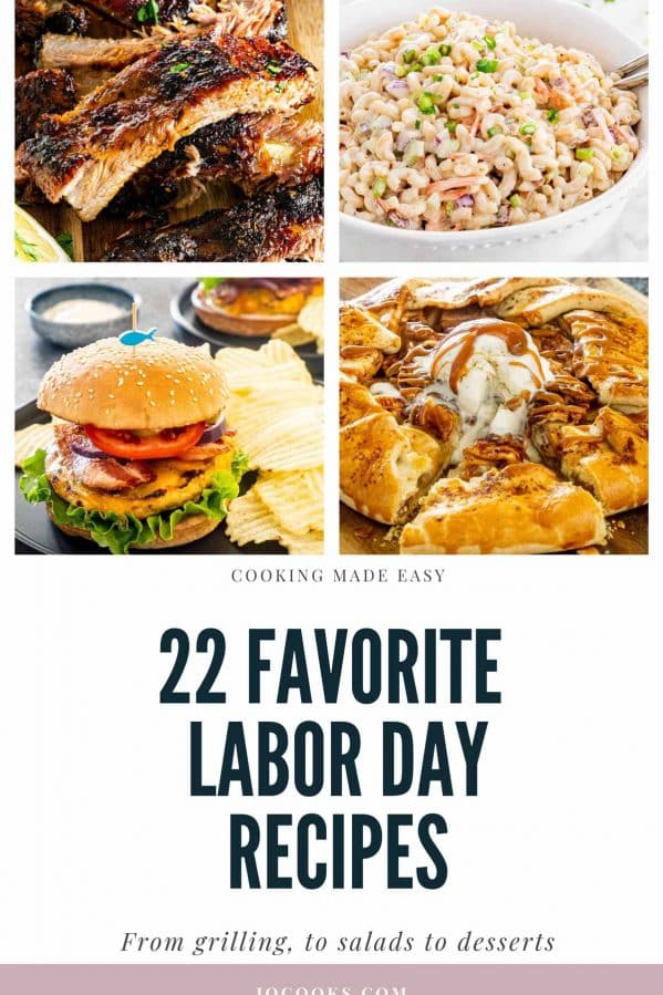 collage for labor day recipes.