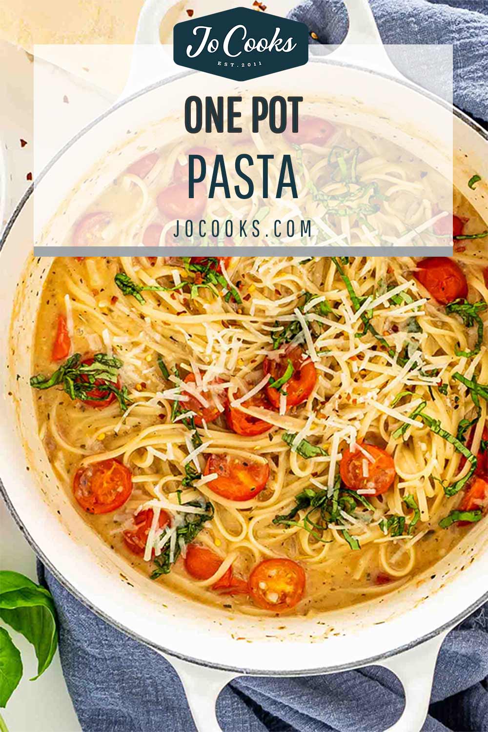 pin for one pot pasta.
