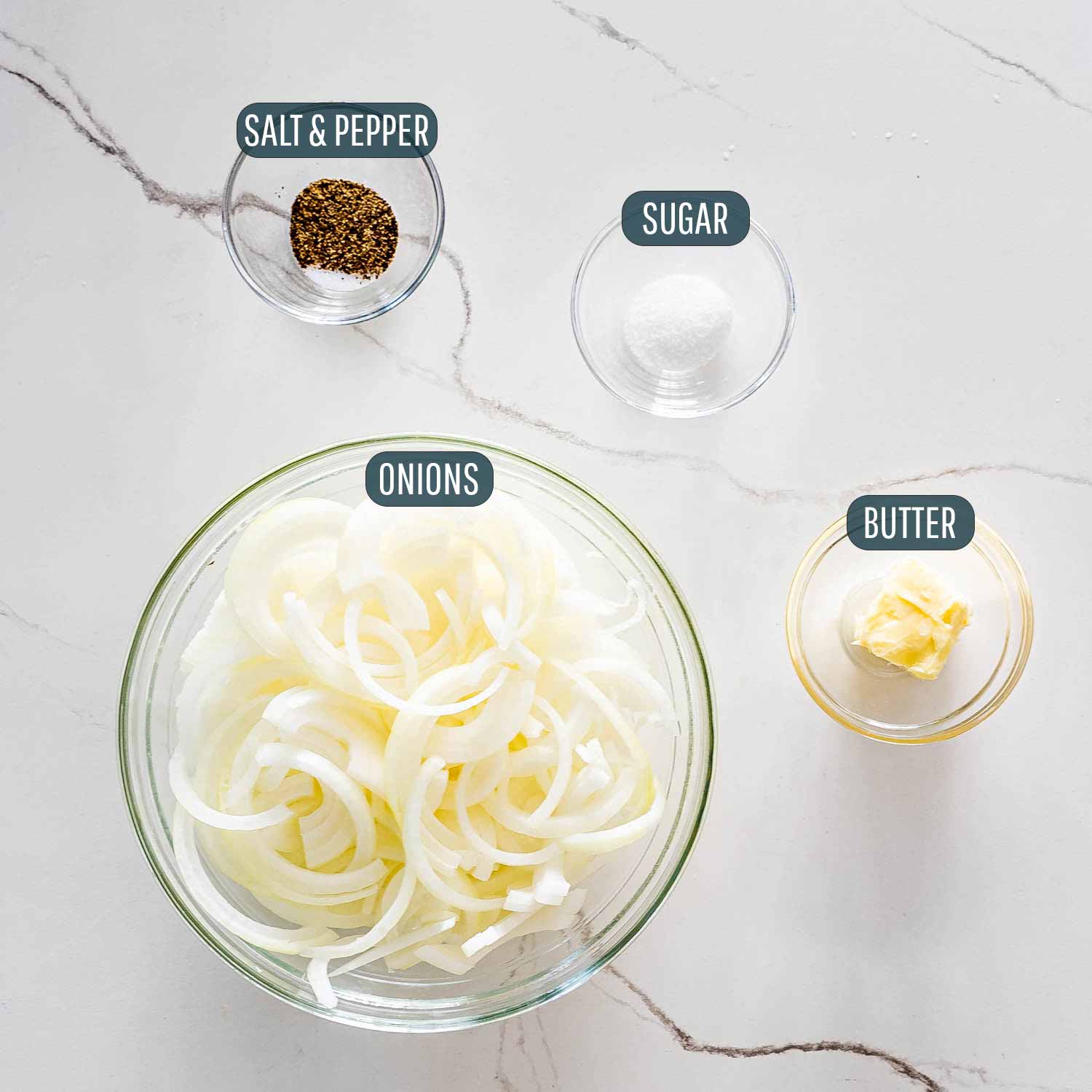 ingredients needed to caramelize onions.