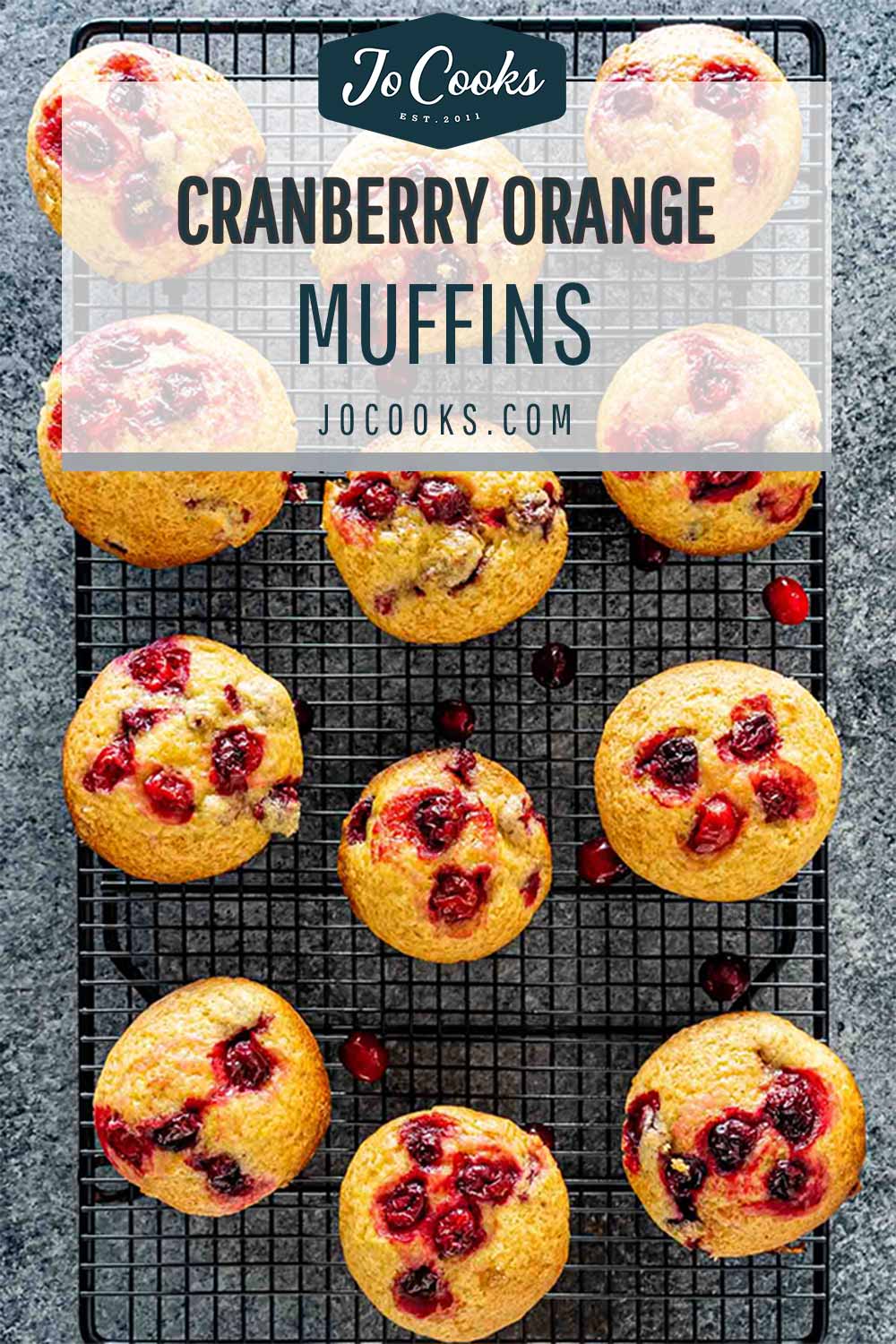 pin for cranberry orange muffins.