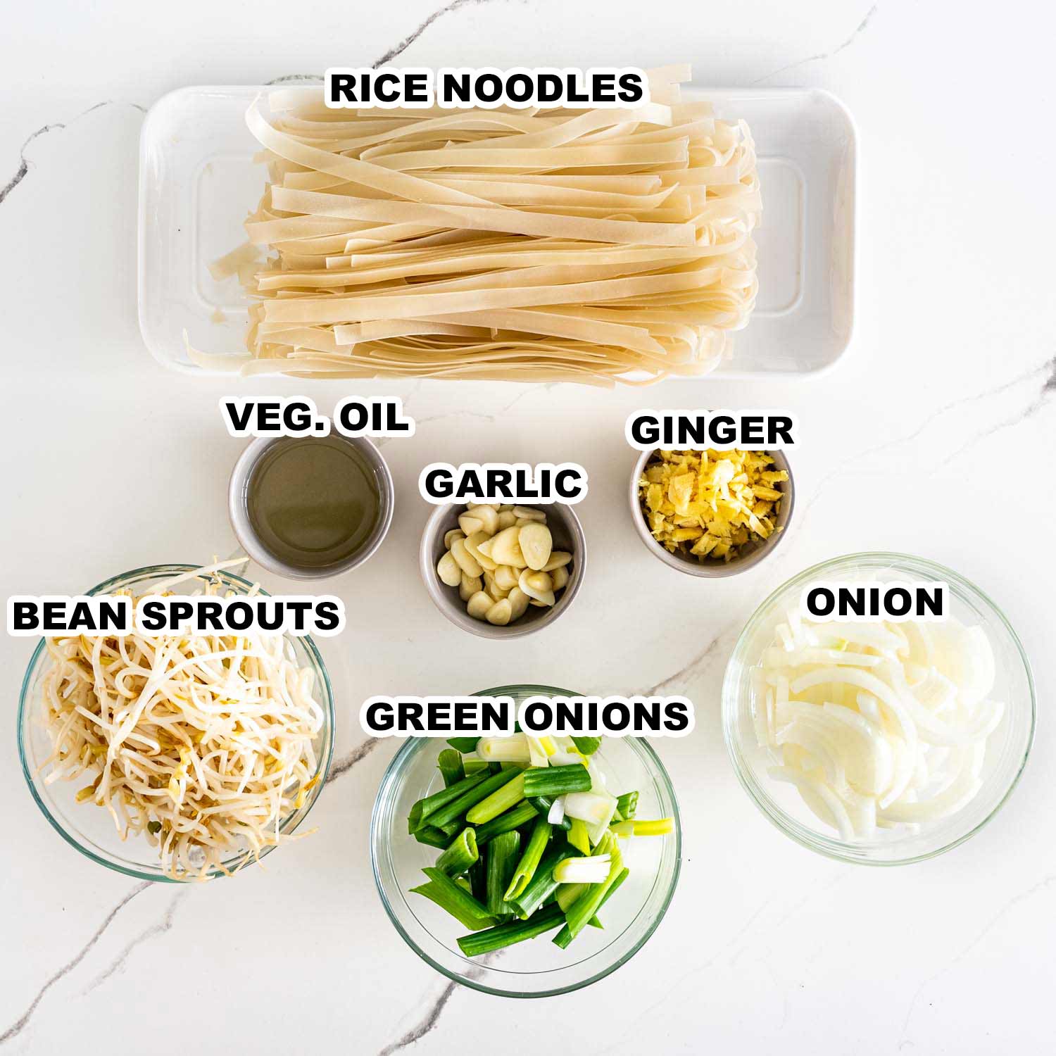 ingredients needed to make beef chow fun.