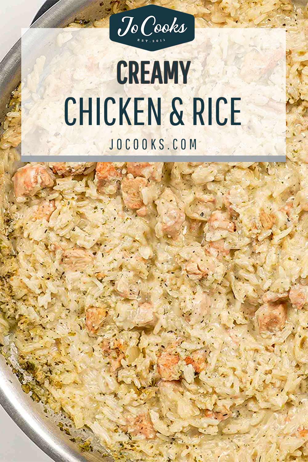 pin for creamy chicken and rice.