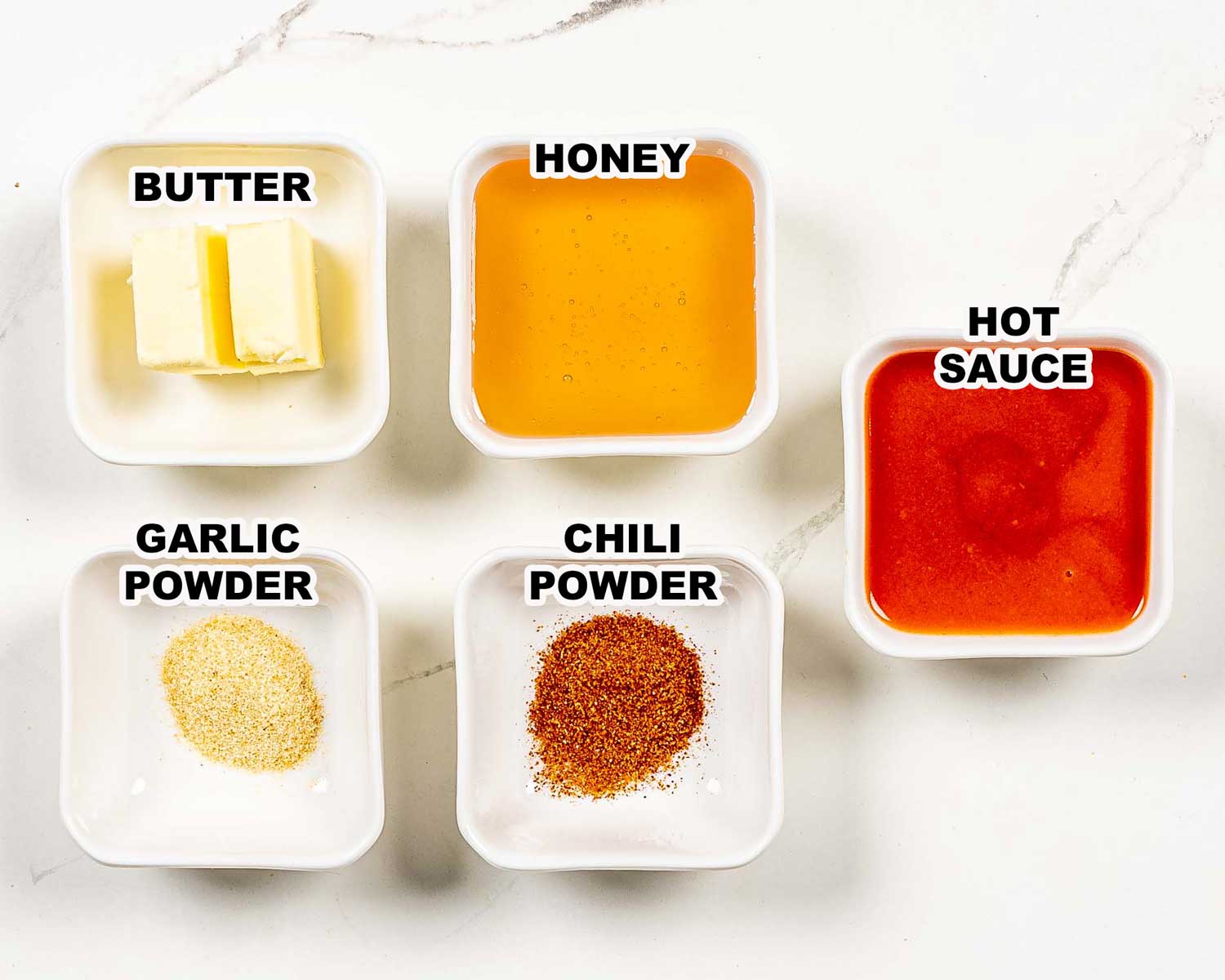 ingredients needed to make hot honey chicken.