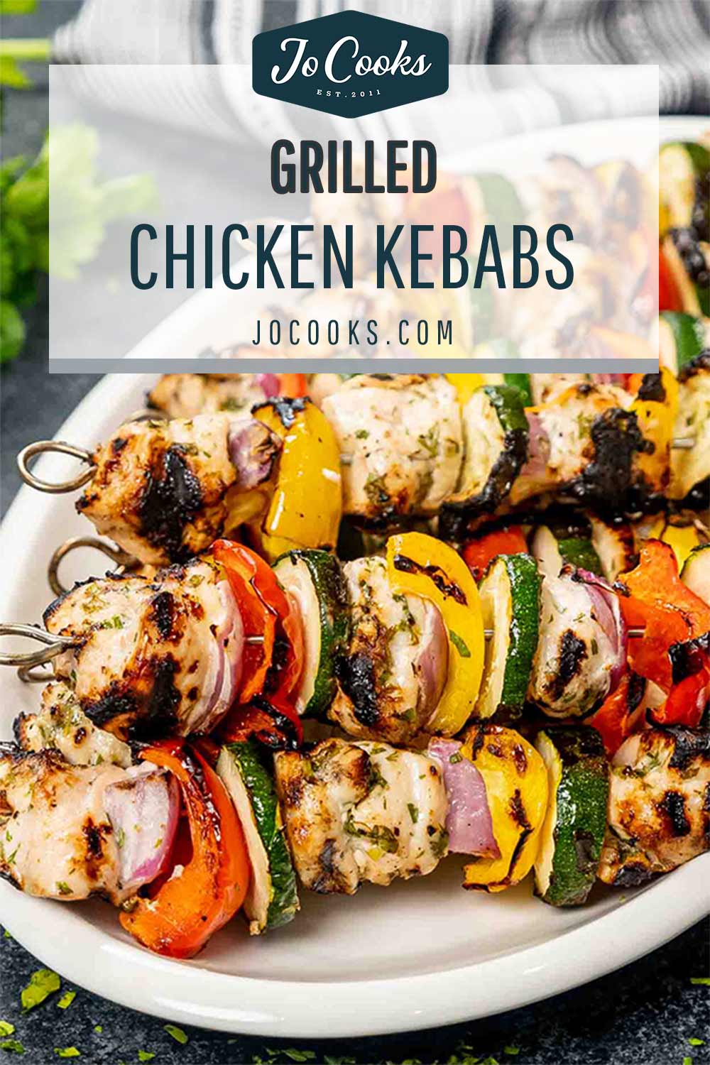 pin for grilled chicken kebabs.