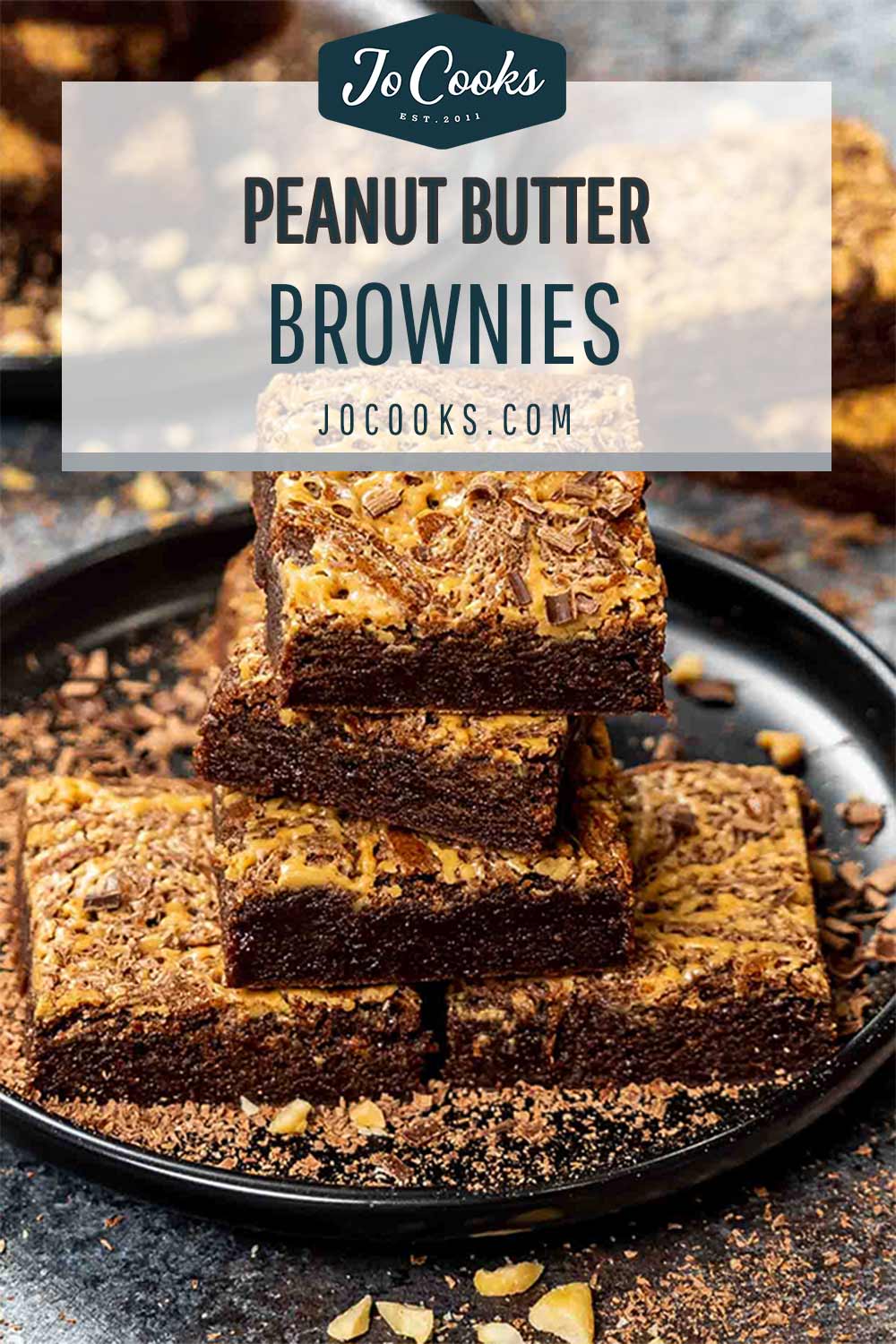 pin for peanut butter brownies.