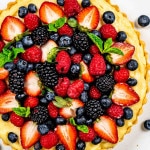 a gorgeous freshly made berry tart.
