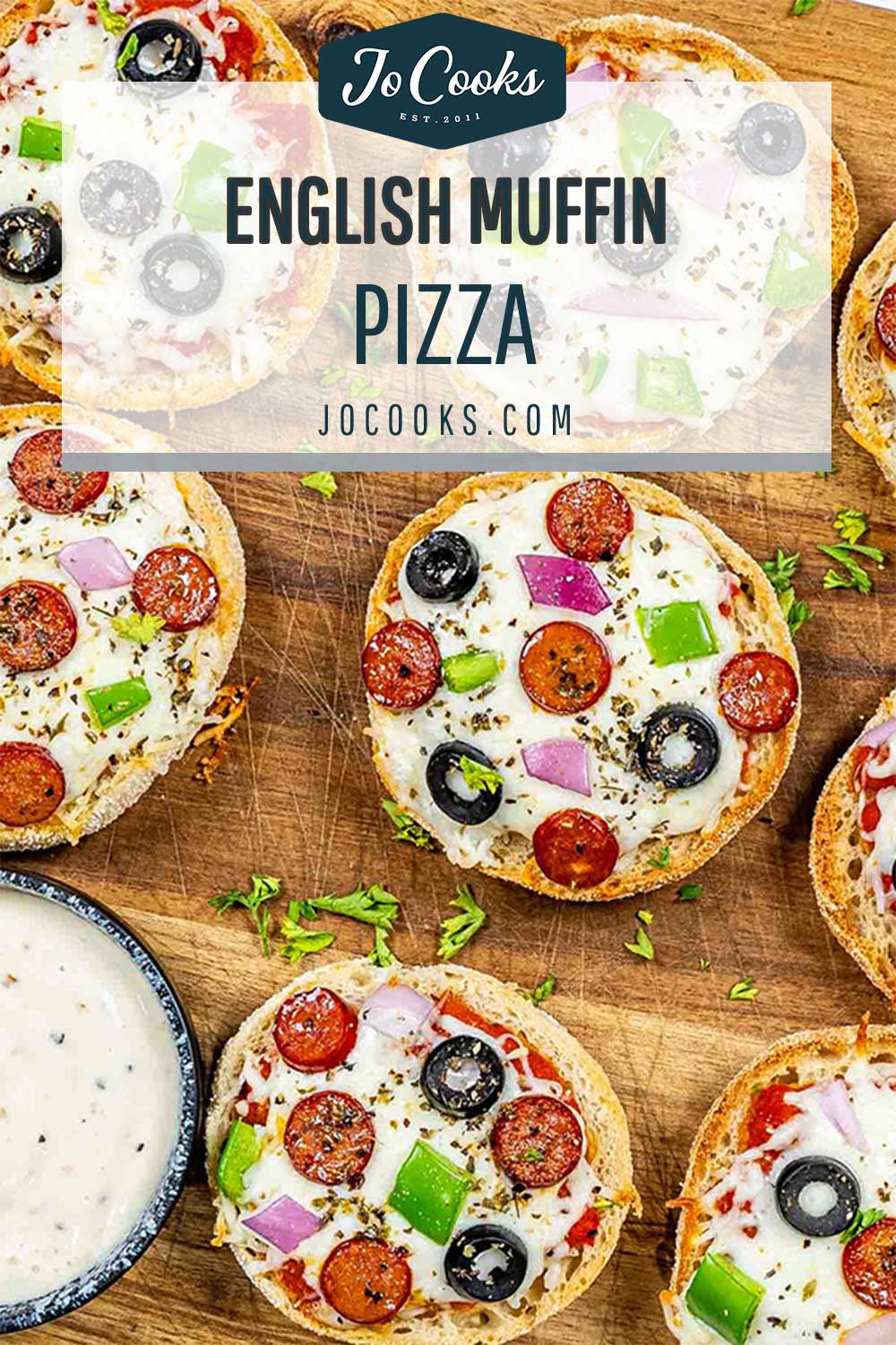 pin for english muffin pizza.