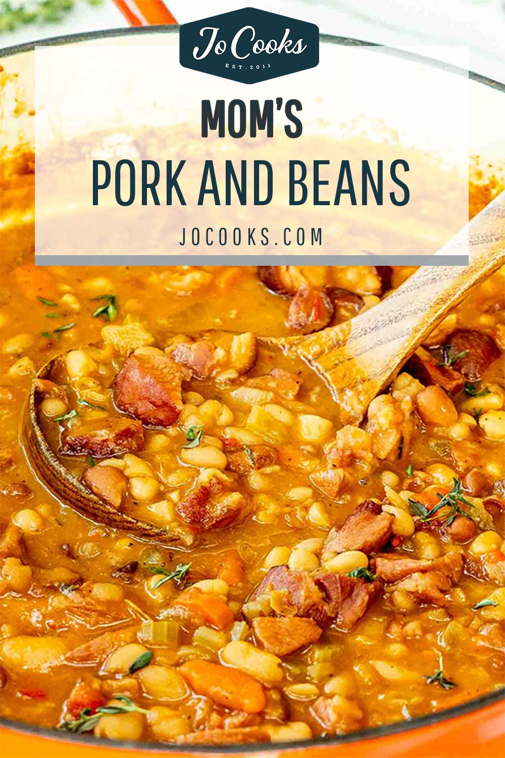 pin for my mom's pork and beans recipe.