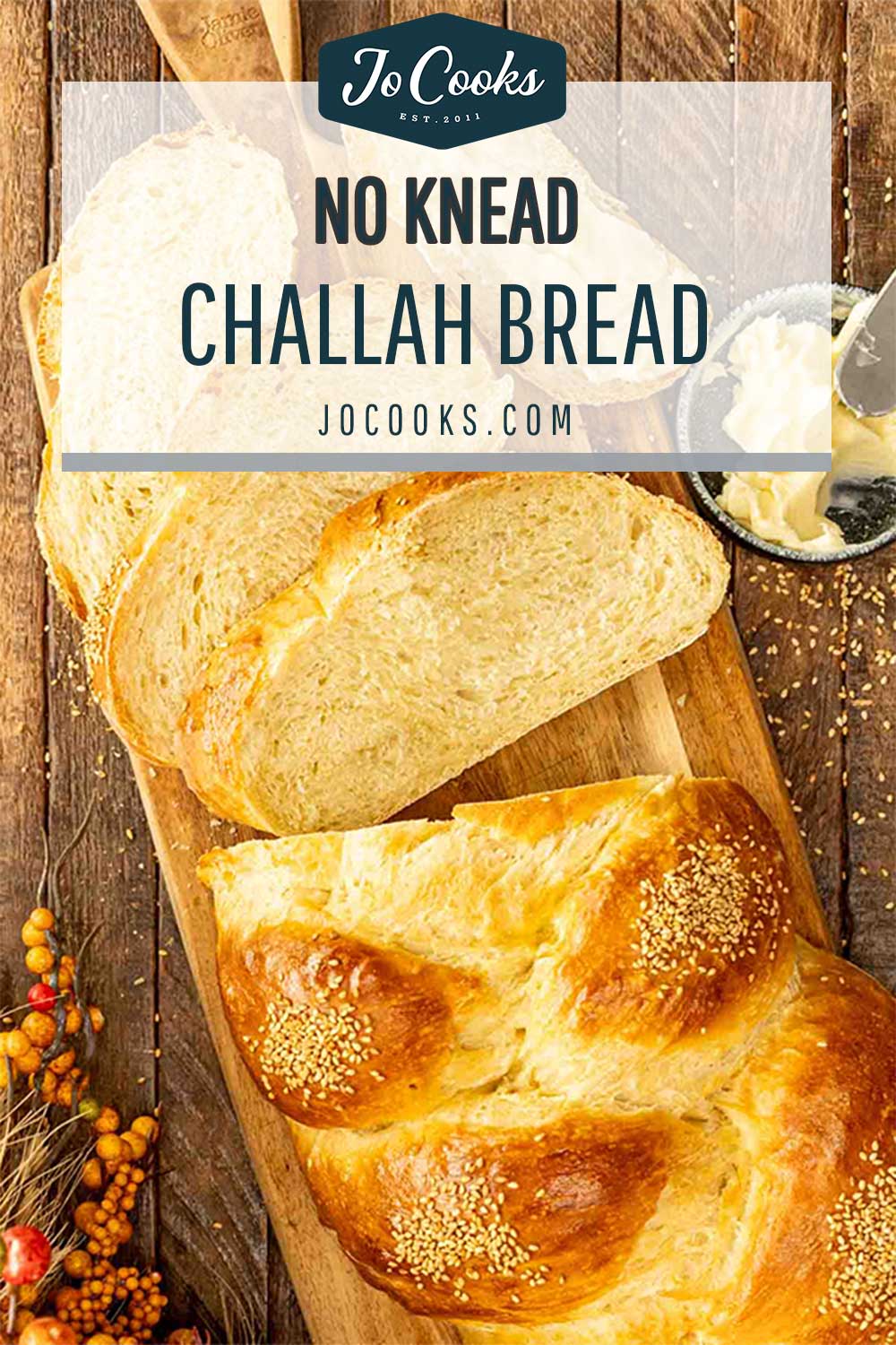 pin for no knead challah bread.