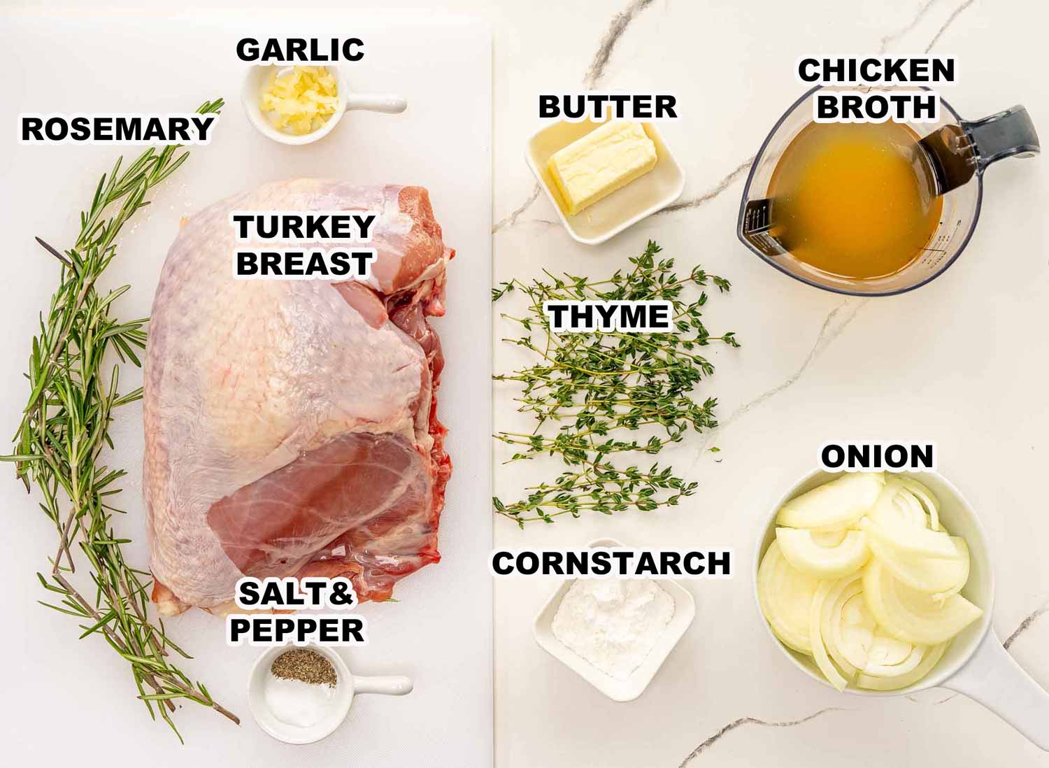 ingredients needed to make slow cooker turkey breast.