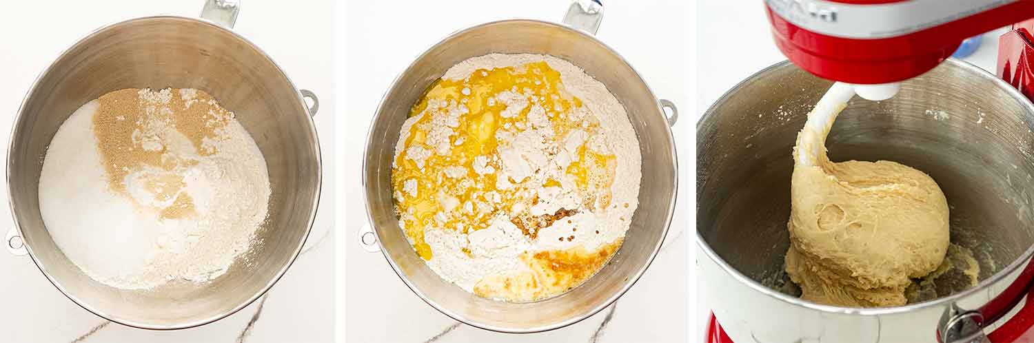 process shots showing how to make stollen.