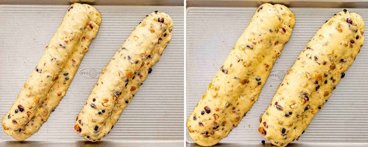 process shots showing how to make stollen.