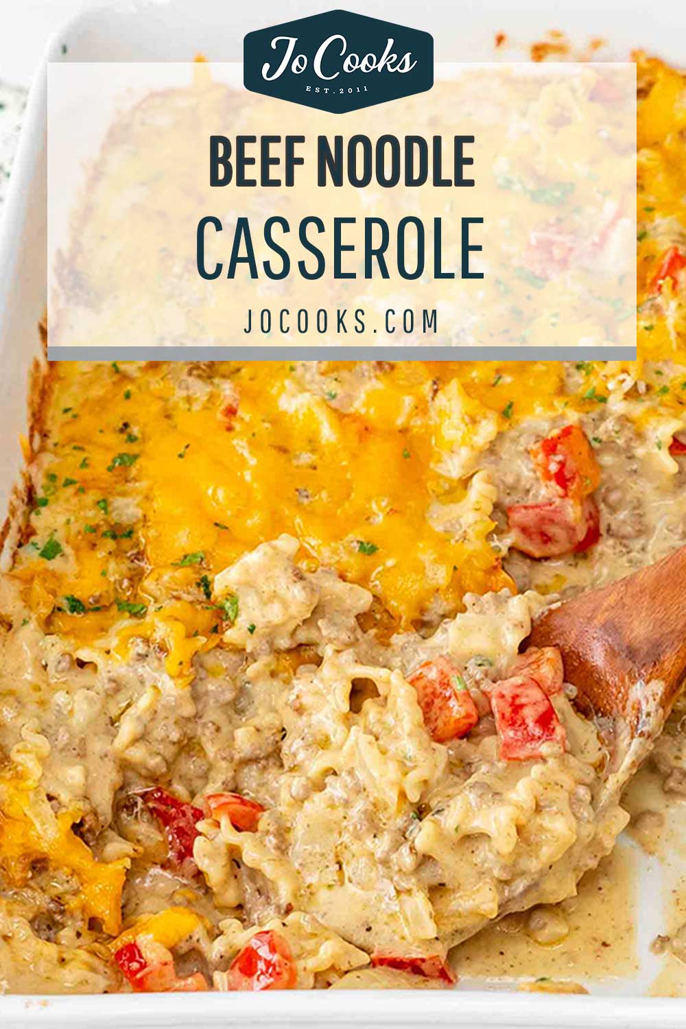 pin for beef noodle casserole.