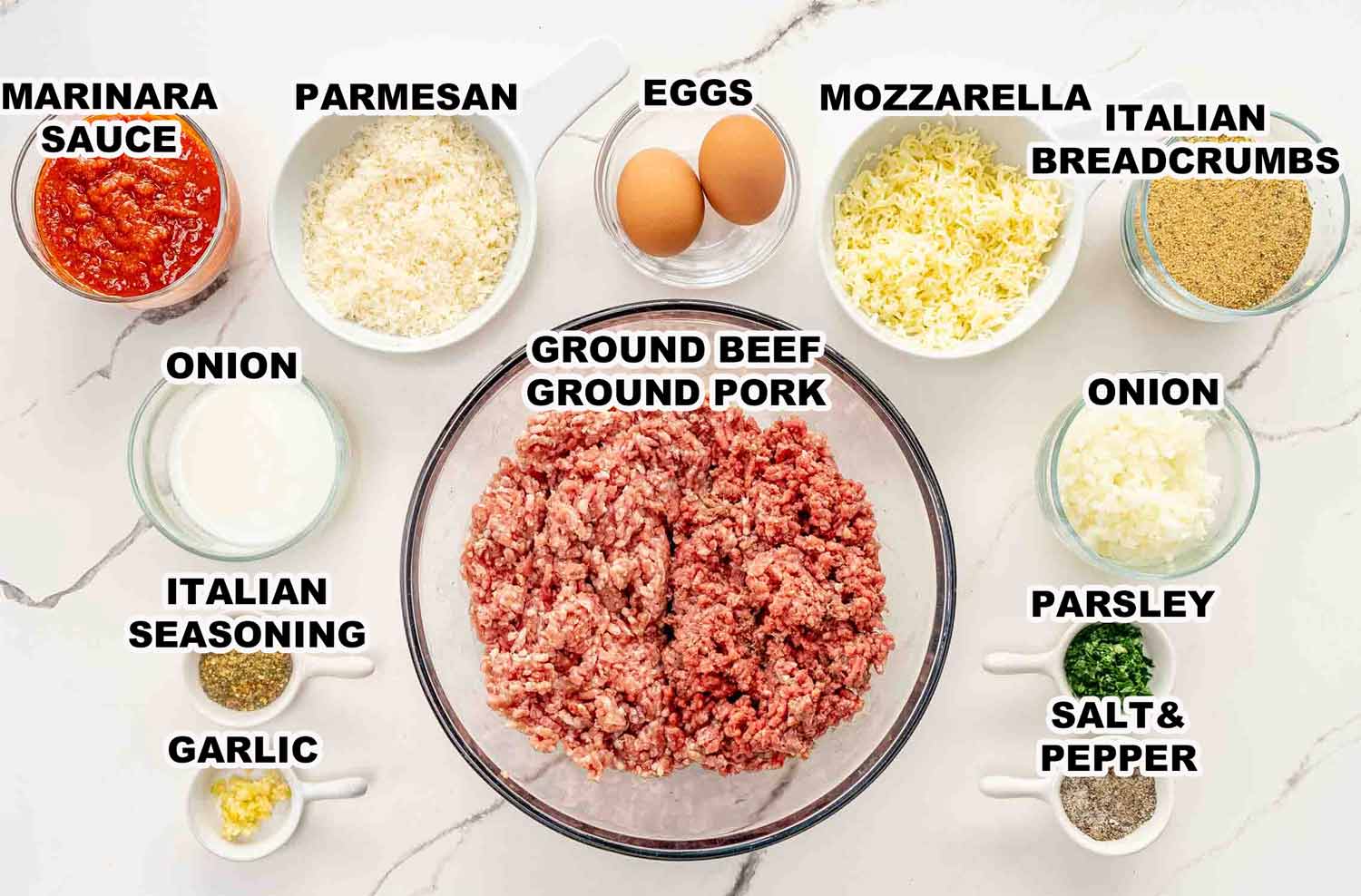 ingredients needed to make italian meatloaf.