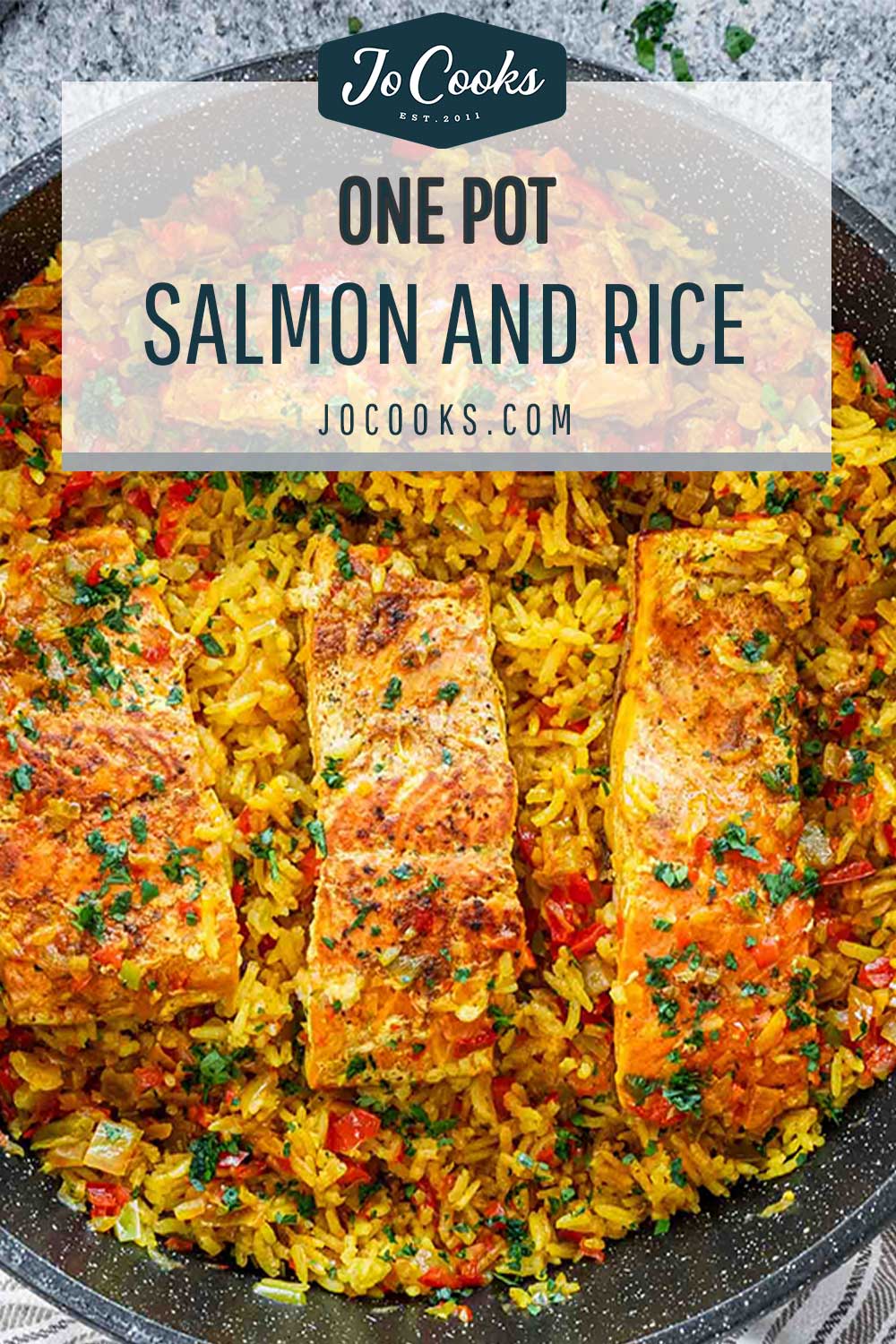 pin for one pot salmon and rice.