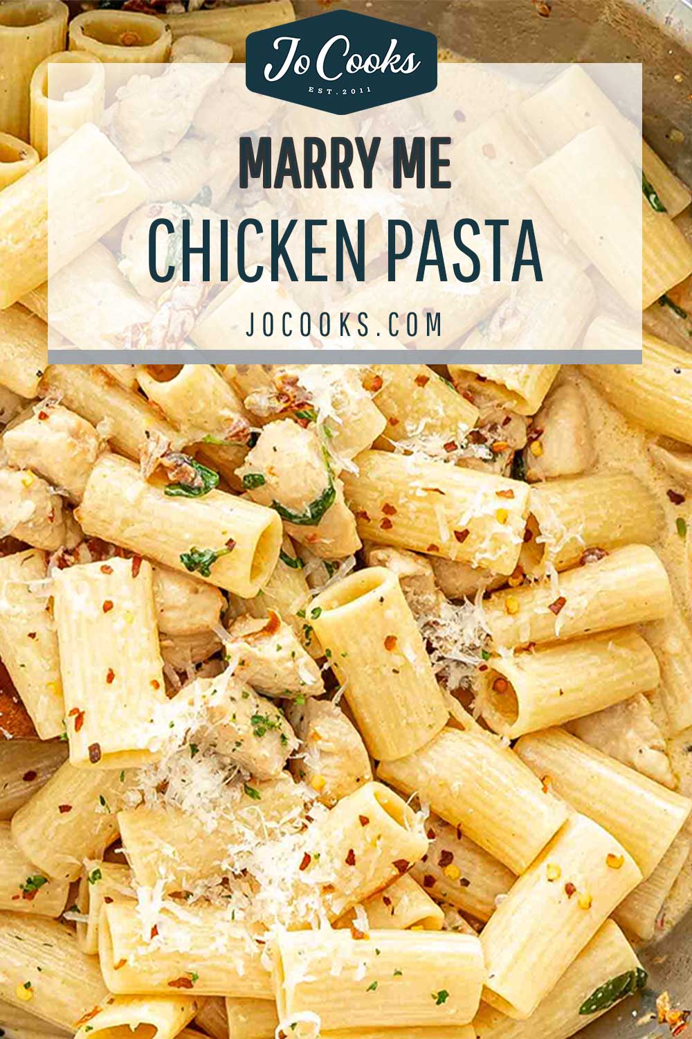 pin for marry me chicken pasta.