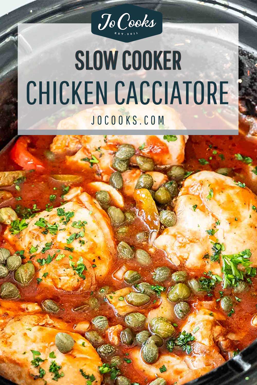 pin for slow cooker chicken cacciatore.